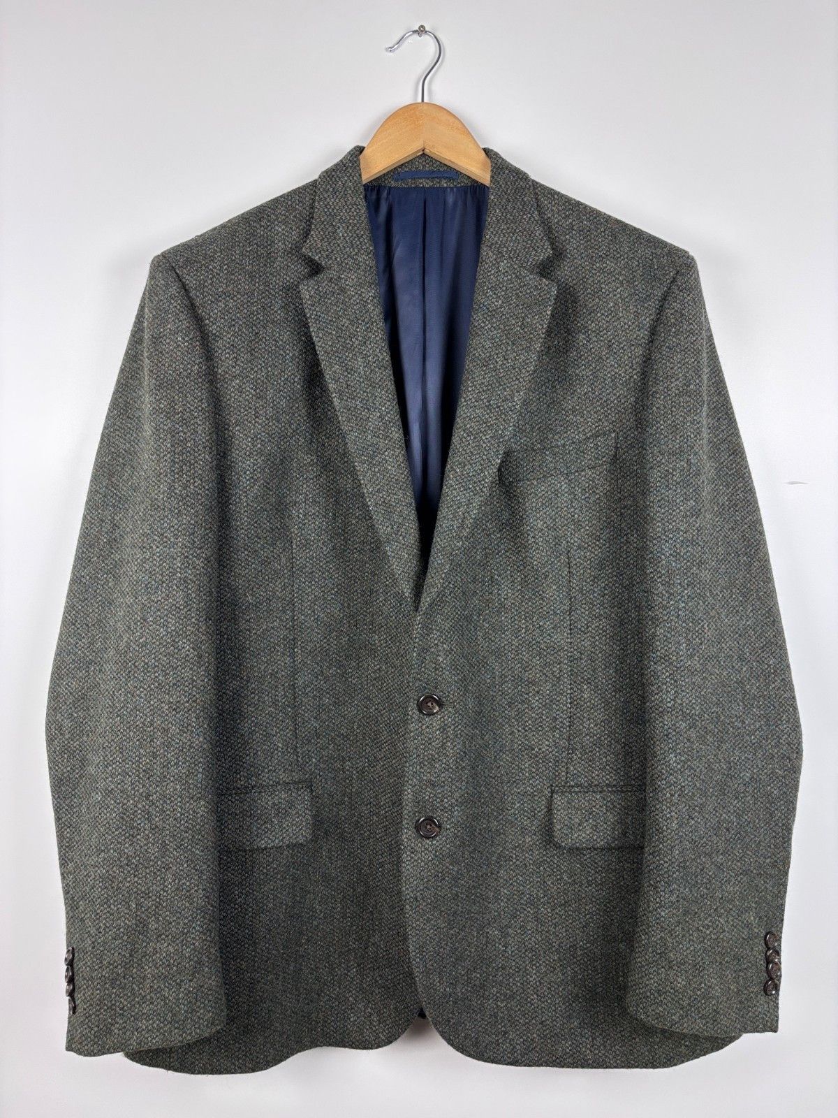 Marks & Spencer Marks & Spencer Moon Tweed Wool Blazer Dark Green Size 46L Size 46L - 1 Thumbnail