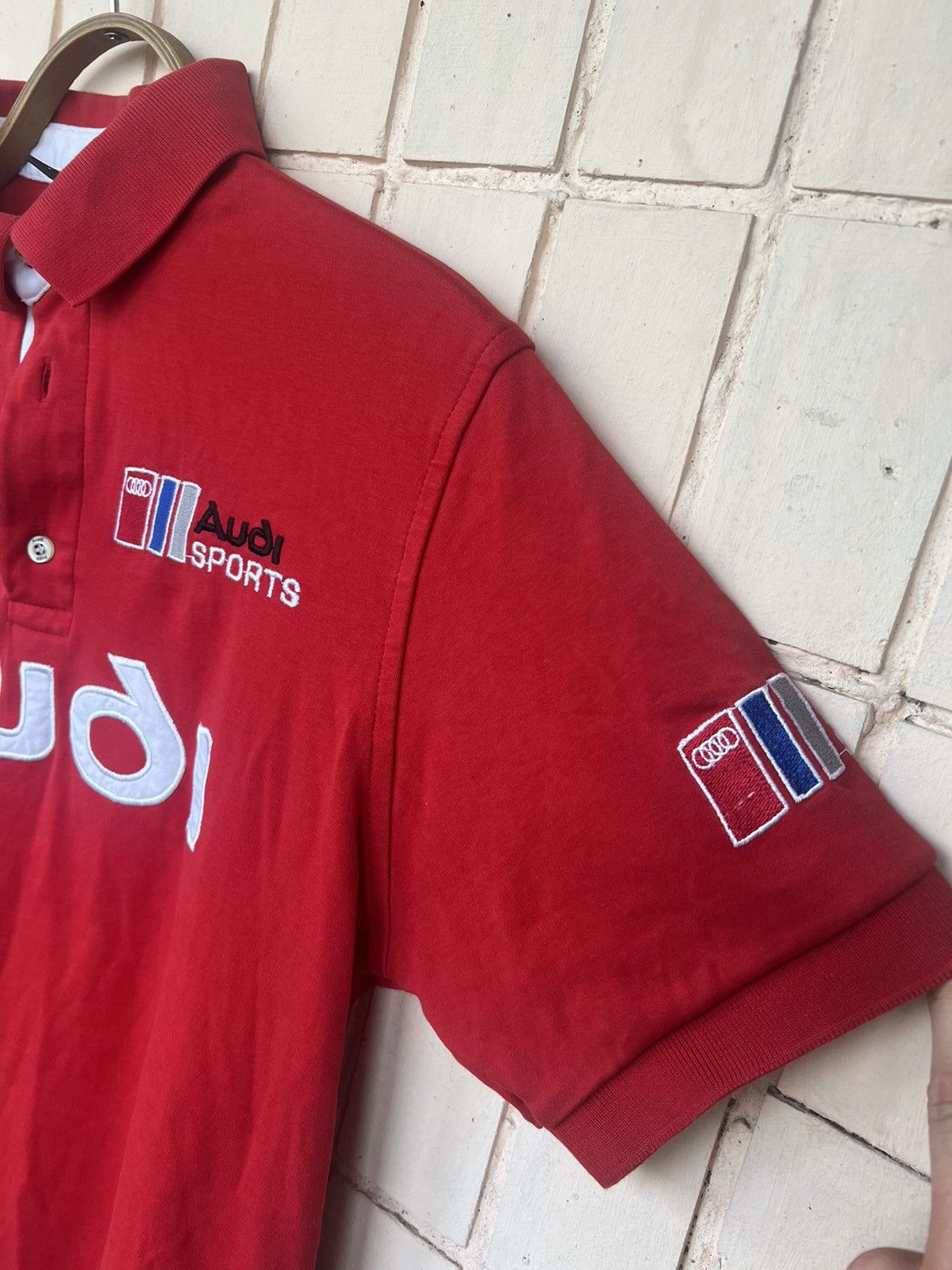 Audi Vintage Audi racing polo shirt big logo Size US S / EU 44-46 / 1 - 6 Thumbnail