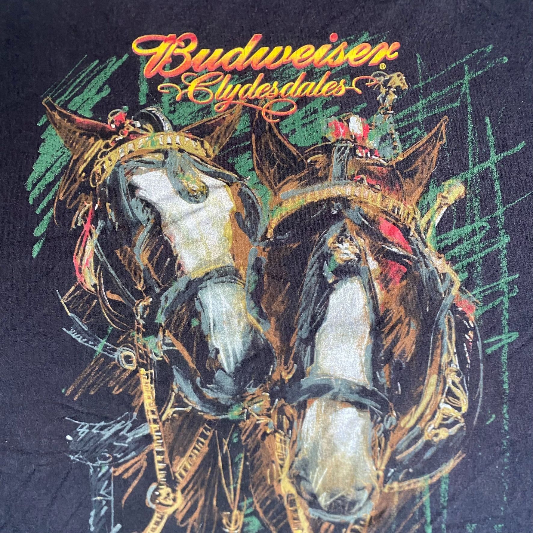 Budweiser Vintage Y2K Budweiser Clydesdales Shirt Beer Horse Logo Tee Size US L / EU 52-54 / 3 - 3 Thumbnail