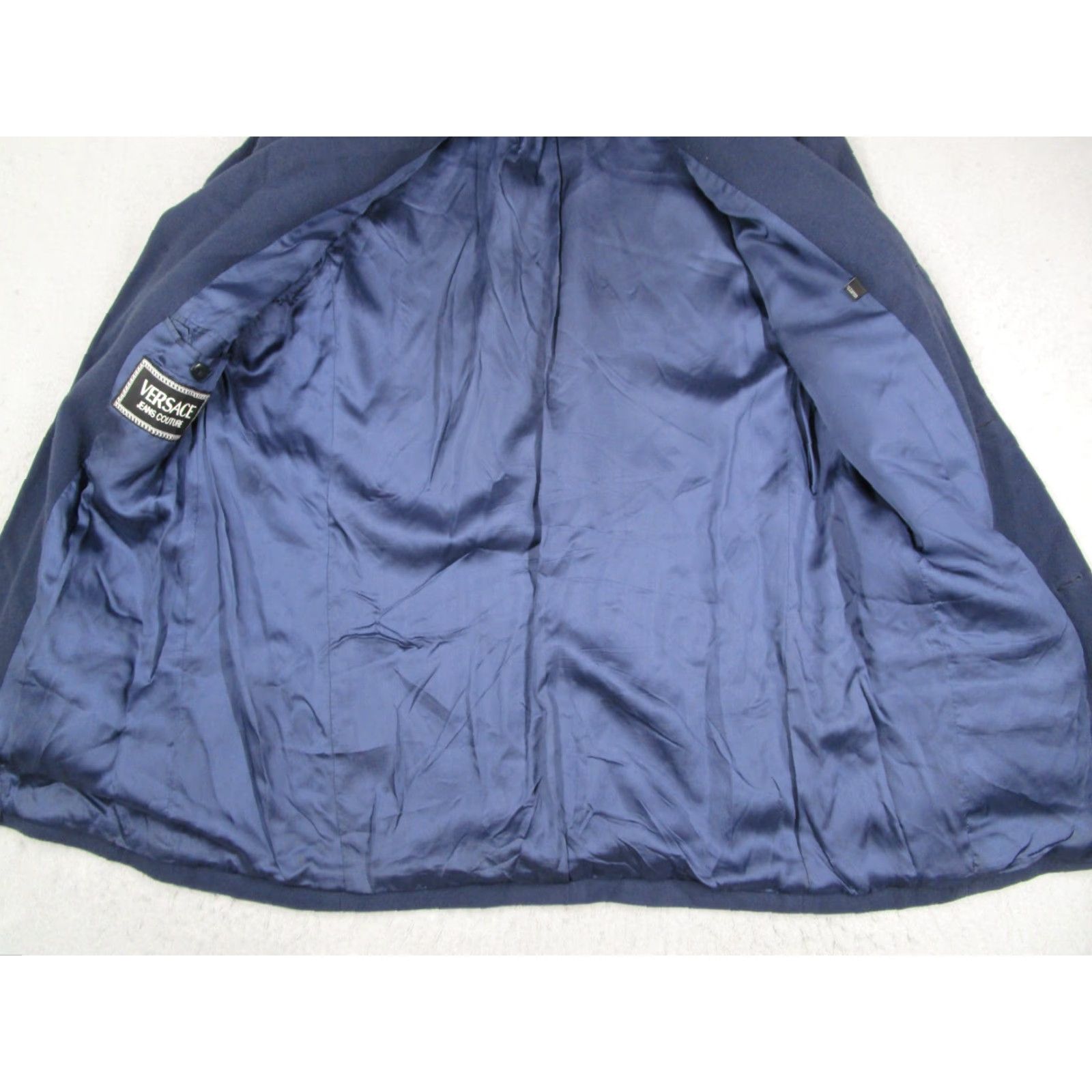 Versace VINTAGE Versace Jeans Couture Blazer Men's 42 Regular Blue Wool Blend 90s Italian Classic Size 42R - 3 Thumbnail
