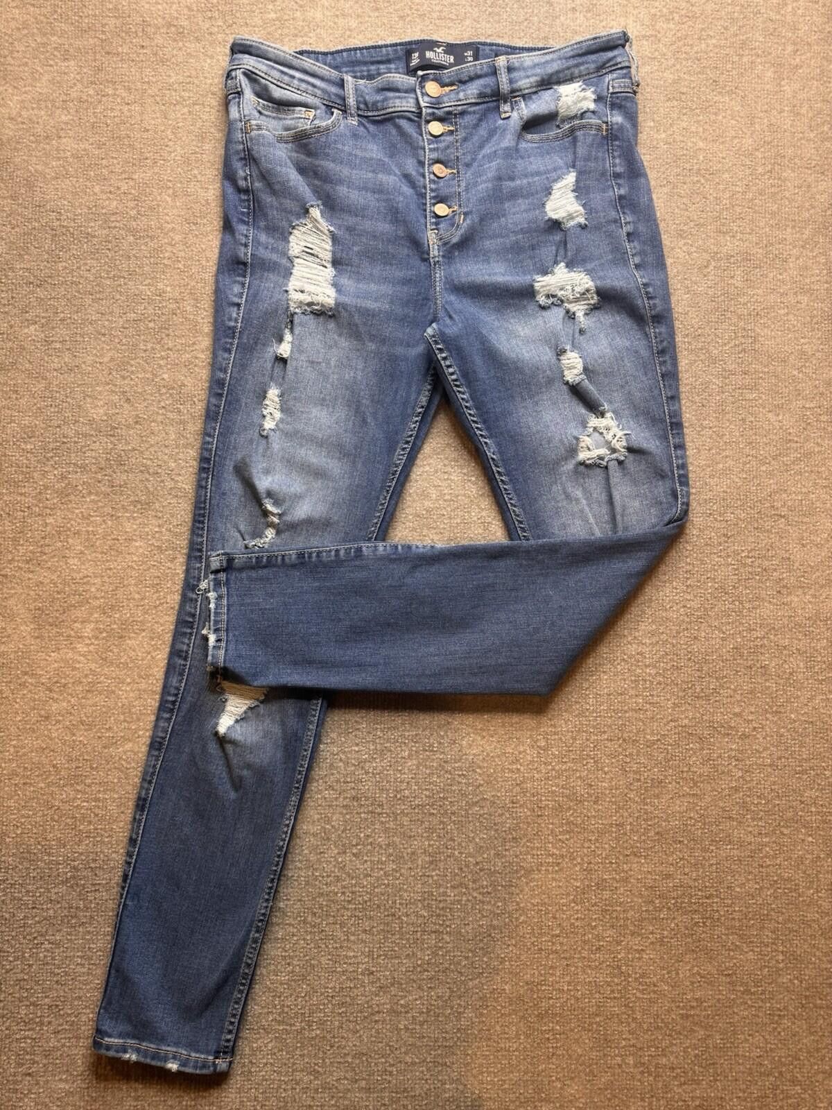 Hollister Hollister Skinny Jeans W 31x30 Distressed Stretch Jeans 757 Size 31" - 2 Thumbnail