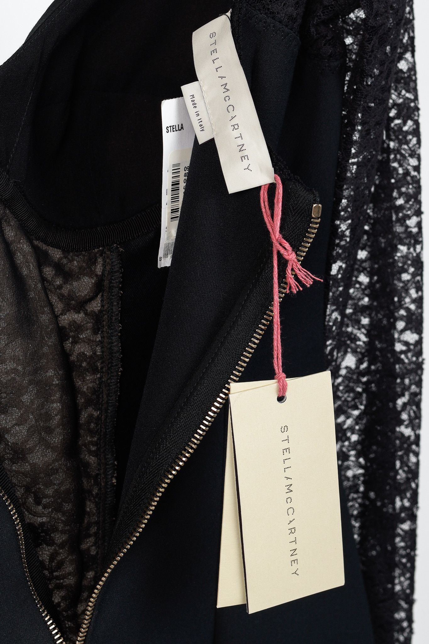 Stella McCartney Stella McCartney Black Lace-Trim Long-Sleeve Bodycon Dress Size M / US 6-8 / IT 42-44 - 10 Thumbnail
