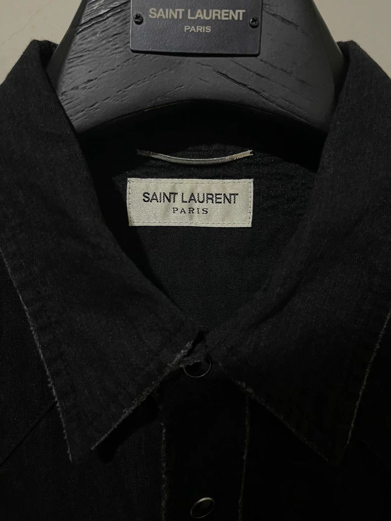 Saint Laurent Paris saint Laurent paris16ss Genuine Cat's Eye Black Shirt 2503 Size US M / EU 48-50 / 2 - 2 Thumbnail