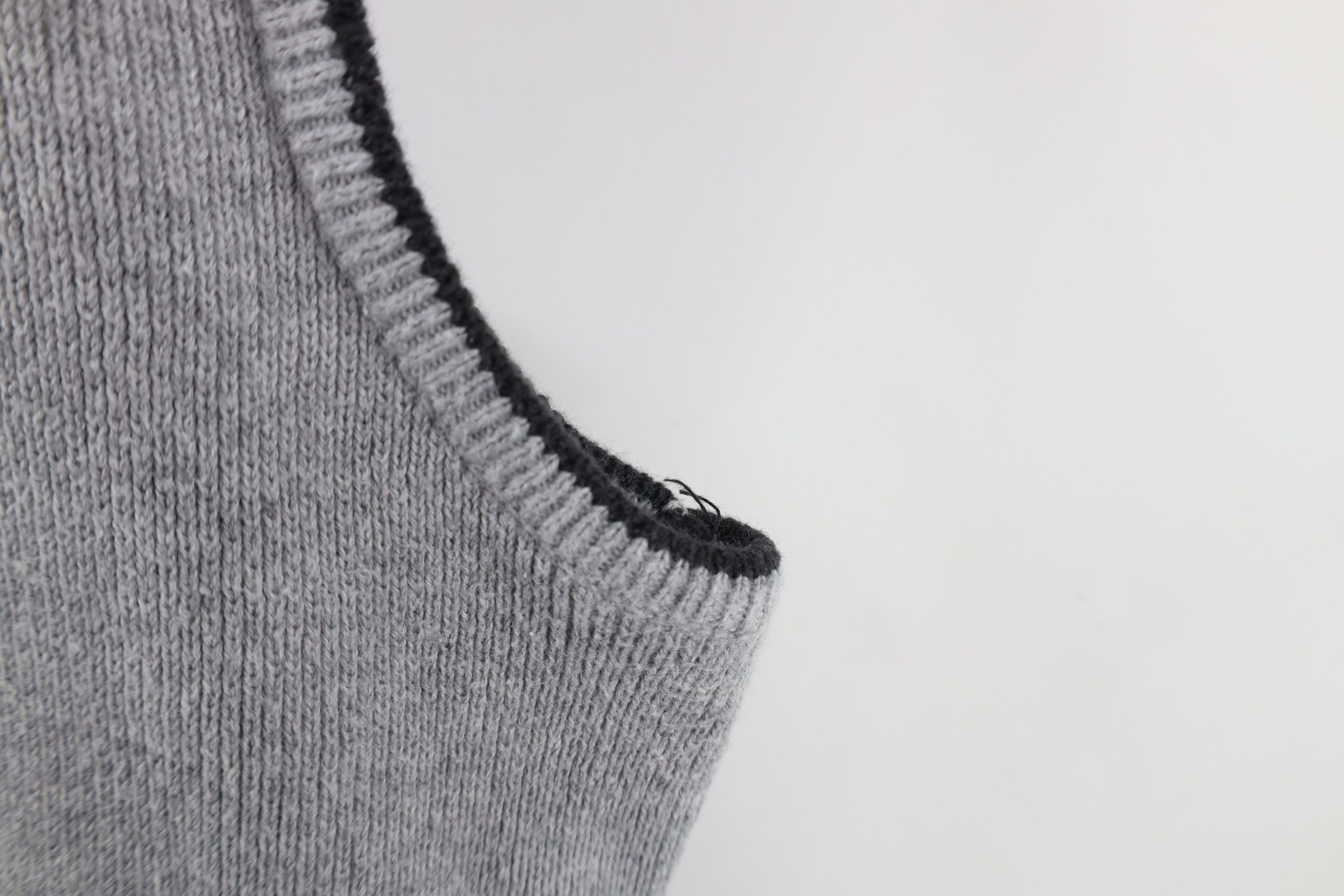 Vintage Vintage 90s Streetwear Cotton Ribbed Knit Sweater Vest Gray Size US XL / EU 56 / 4 - 4 Thumbnail