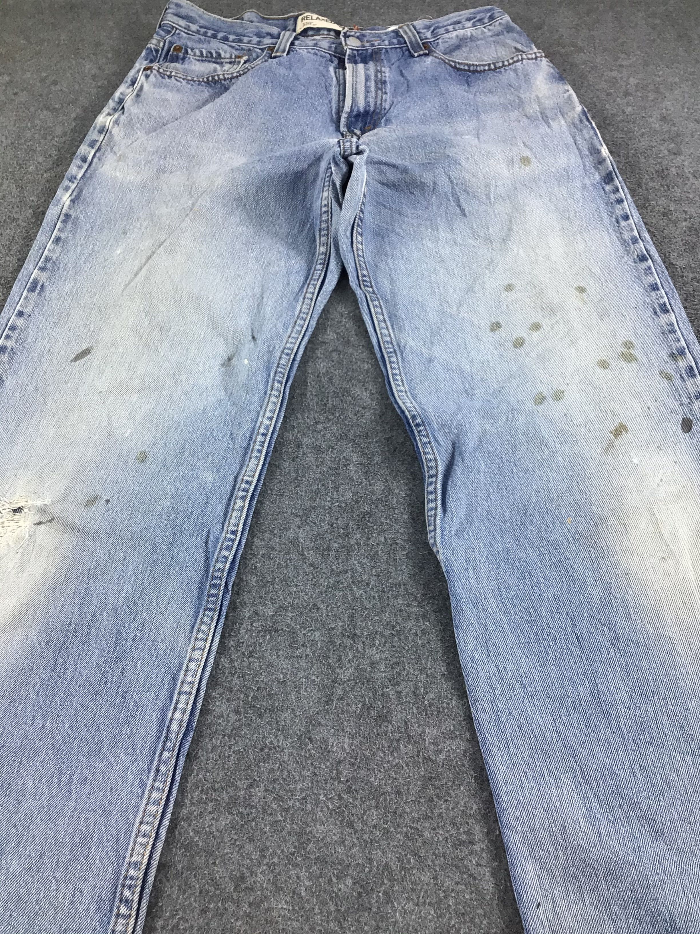 Levi's Vintage Levis 550 Jeans Faded Blue Denim KJ191 Size US 33 - 3 Thumbnail