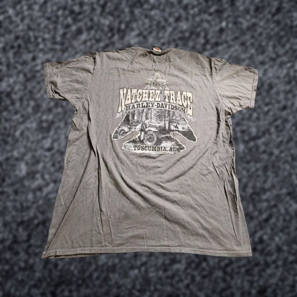 Harley Davidson Harley-Davidson Motorcycle Double Sided Graphic T Shirt Mens Large Gray Size US L / EU 52-54 / 3 - 1 Thumbnail