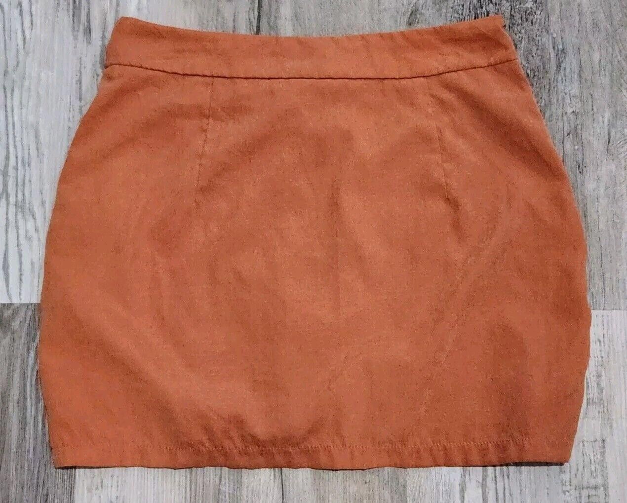 Shein Shein Mini Skirt Large Orange Embroidered Boho Hippie Floral Size 36" / US 14 / IT 50 - 3 Thumbnail