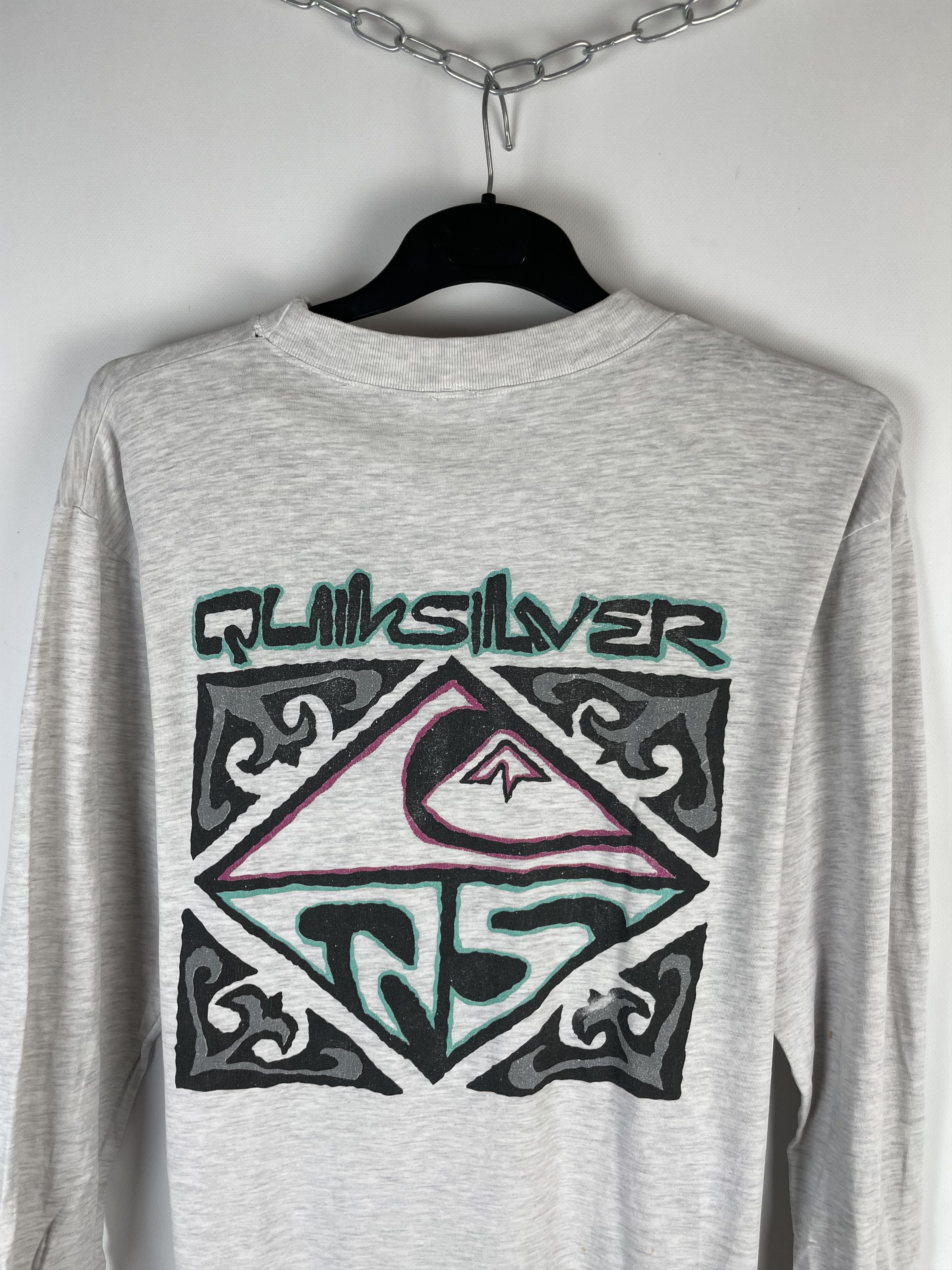 Quiksilver Vintage 90s Surf Quicksilver Long Sleeve Size US L / EU 52-54 / 3 - 3 Thumbnail