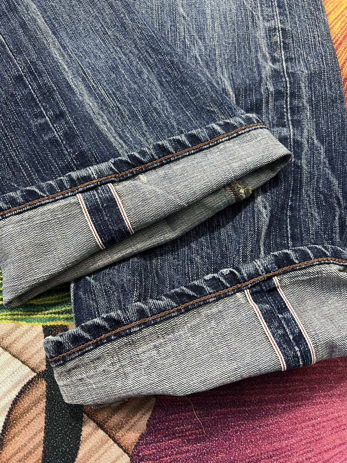 Edwin × Japanese Brand VINTAGE EDWIN 505zx SELVEDGE DISTRESSED DENIM Size US 33 - 8 Thumbnail