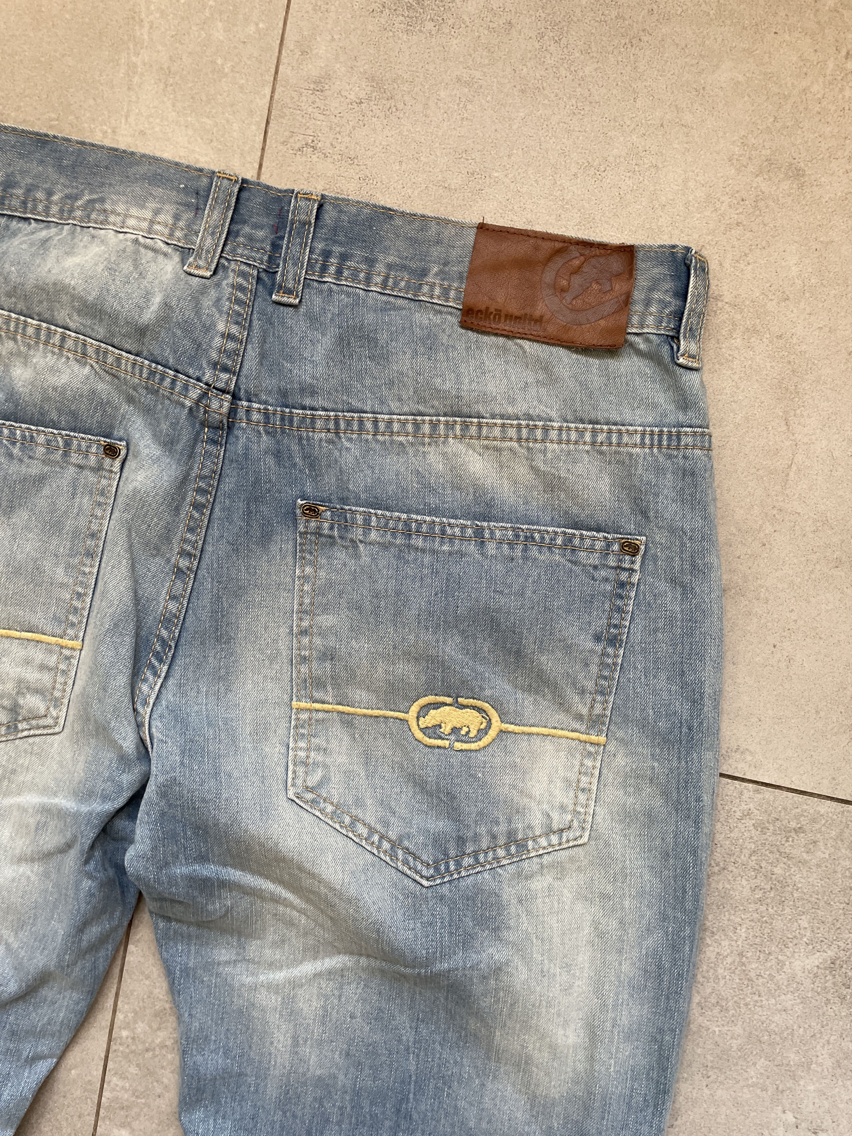 Ecko Unltd. Y2K LIGHT BLUE ECKO UNLTD UNLIMITED BAGGY STRAIGHT JEANS Size US 36 / EU 52 - 3 Thumbnail