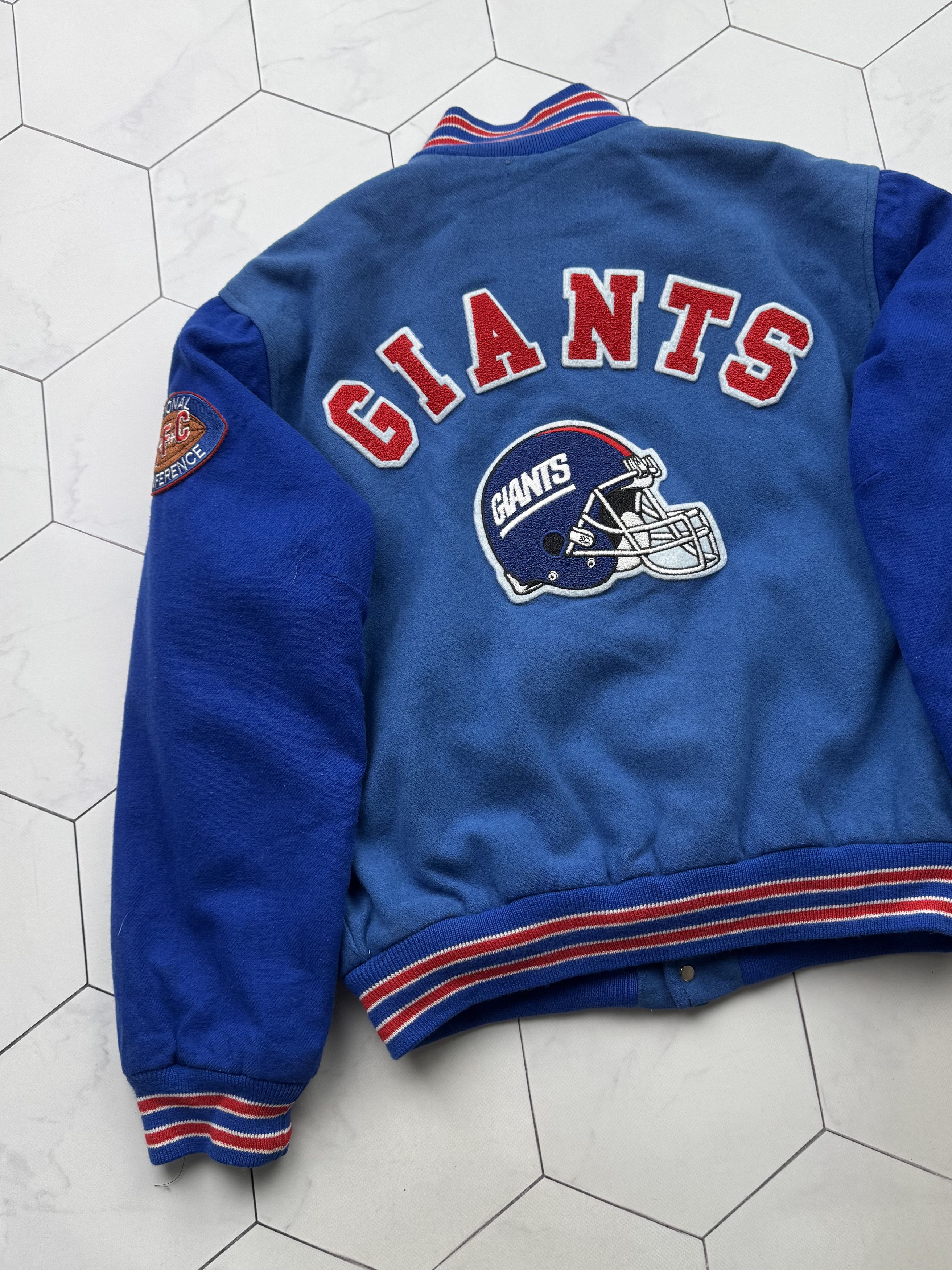 American Giant New York Giants Vintage Bomber Jacket (B213) Size US XL / EU 56 / 4 - 10 Thumbnail