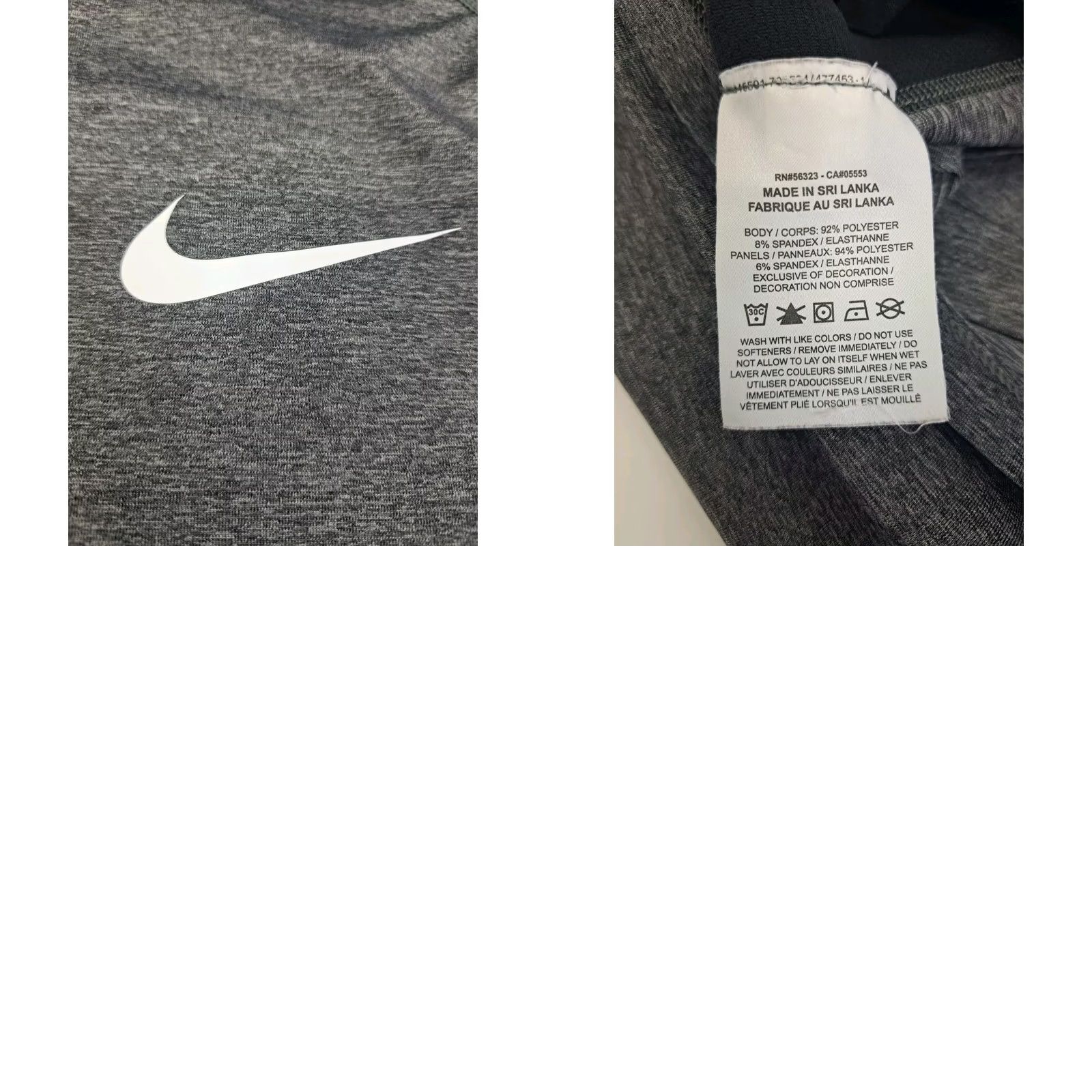 Nike Nike Dri-FIT Tight Fit Long Sleeve Training Shirt 2XL Blk/Grey Mens Crew Neck Pullover Moisture Wicking Lightweight Size US XXL / EU 58 / 5 - 8 Thumbnail