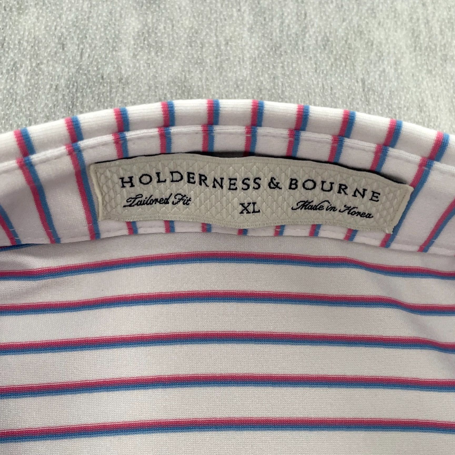 Vintage Holderness & Bourne Shirt Adult XL White The Sutton Polo The Concession Golf Men Size US XL / EU 56 / 4 - 5 Thumbnail