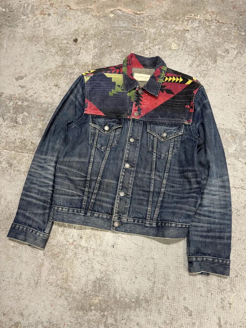 Polo Ralph Lauren × Vintage 1990s Ralph Lauren Faded Blue Denim Indian Jacket Size US M / EU 48-50 / 2 - 10 Thumbnail