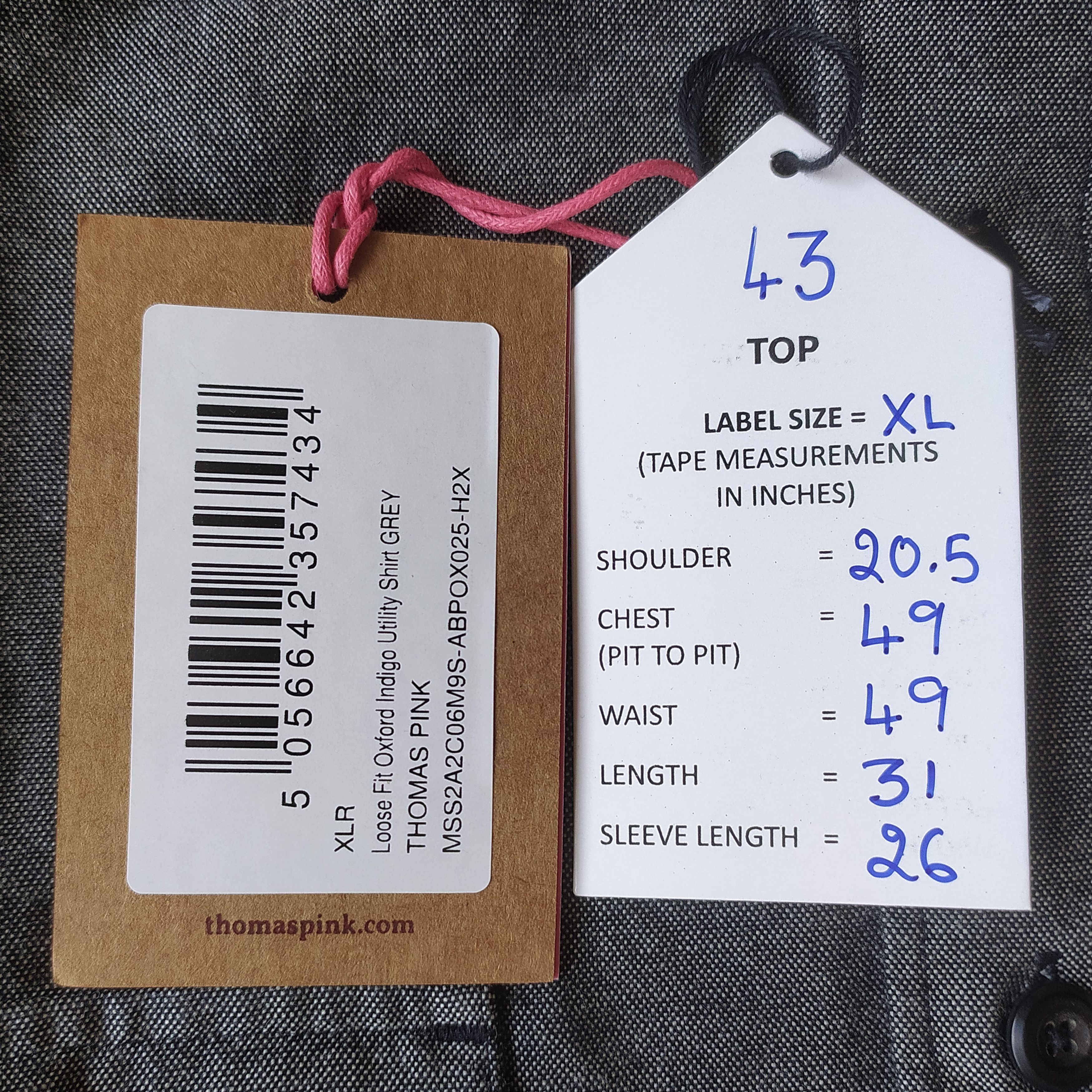 Thomas Pink Thomas Pink Loose Fit OverShirt Free Shipping T/43 Size US XL / EU 56 / 4 - 7 Thumbnail