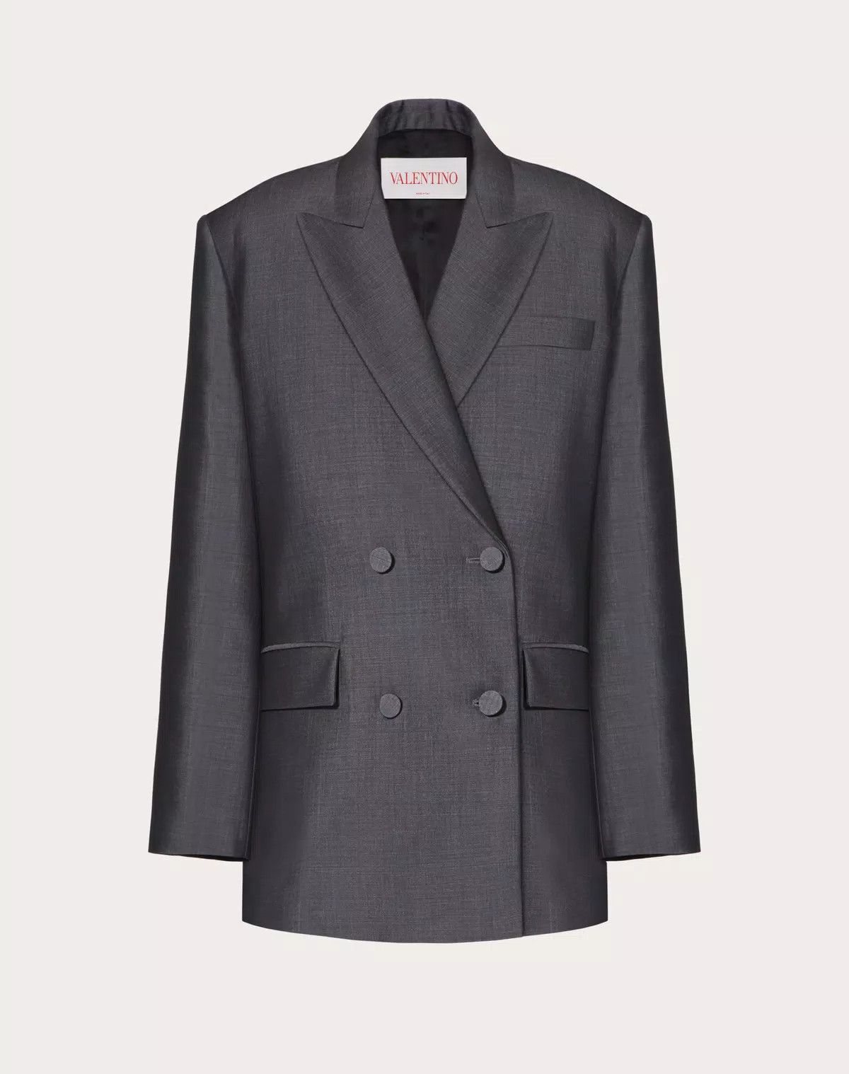 o1s1wg110625 Blazer In Mohair Canvas in Grey