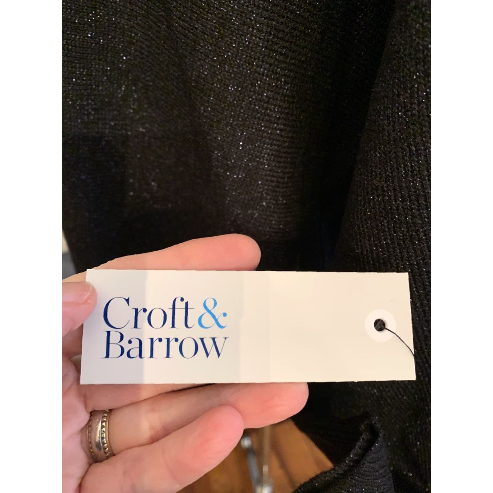 Croft & Barrow VINTAGE Croft & Barrow Women's Sweater 3/4 Sleeve XXL Black Mineral Sparkle 68% acrylic 22% polyester 10% metallic Womens Size XXL / US 16-18 / IT 52-54 - 6 Thumbnail