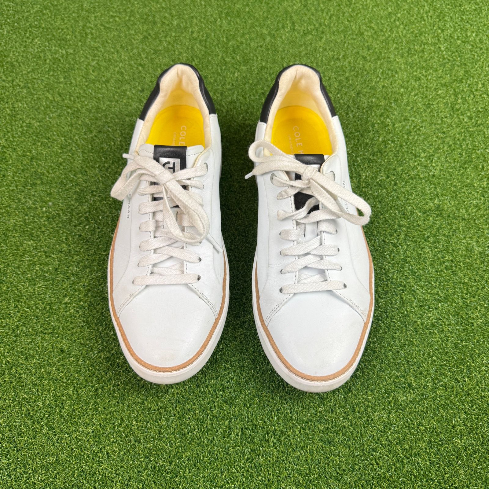 Cole Haan Cole Haan Grand.ØS Leather Sneakers White Black Mens 9B Size US 9 / EU 42 - 1 Thumbnail