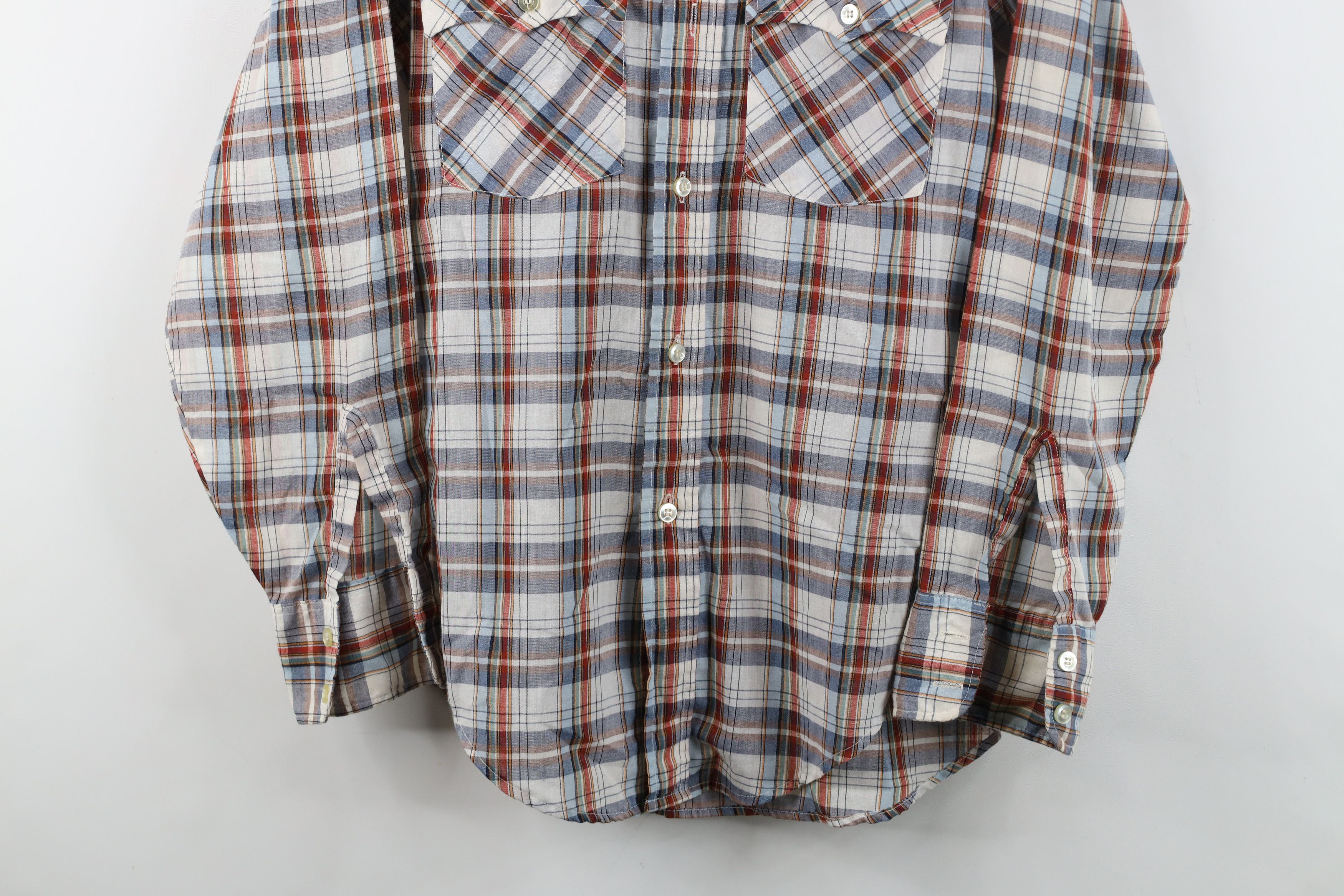 Levi's Vintage 70s Levis Rainbow Plaid Collared Button Shirt USA Size US S / EU 44-46 / 1 - 3 Thumbnail