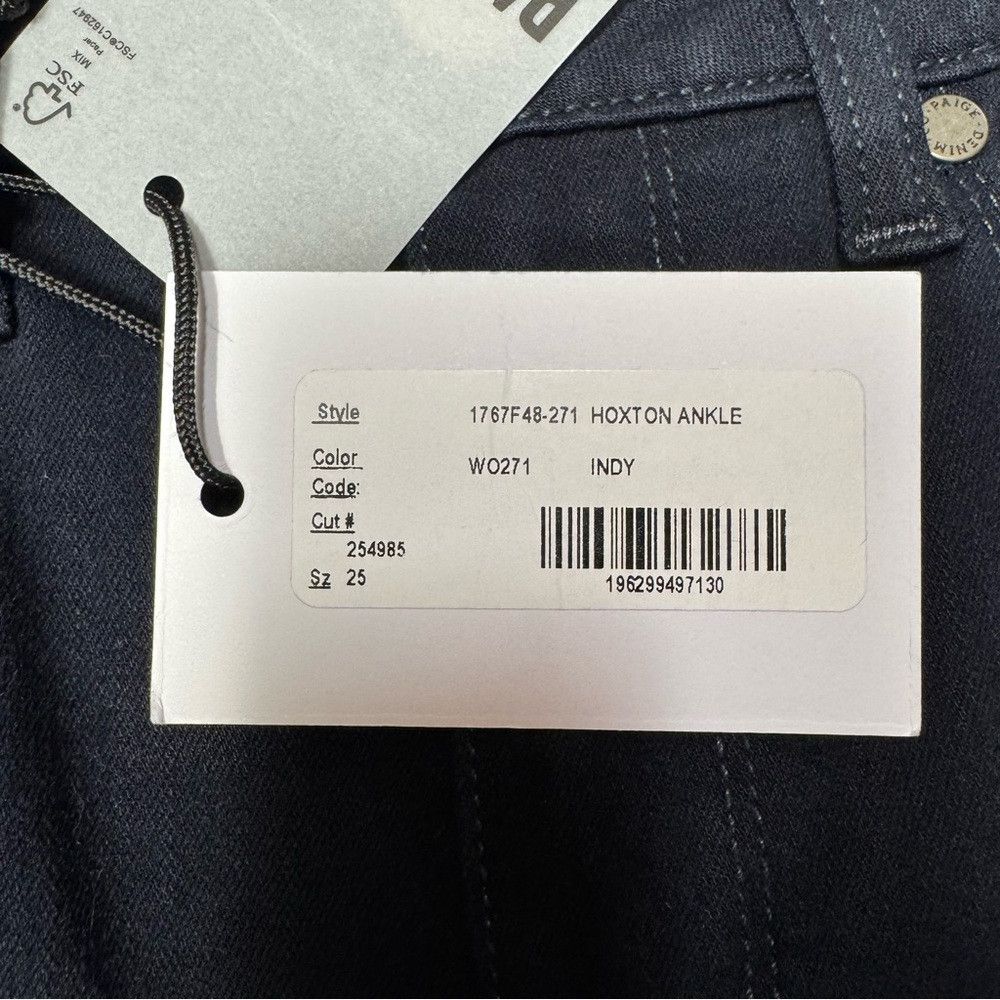 Paige NWT New Paige Hoxton Ankle Skinny Indy Jean Size 25 Size 25" / US 0 / IT 36 - 7 Thumbnail