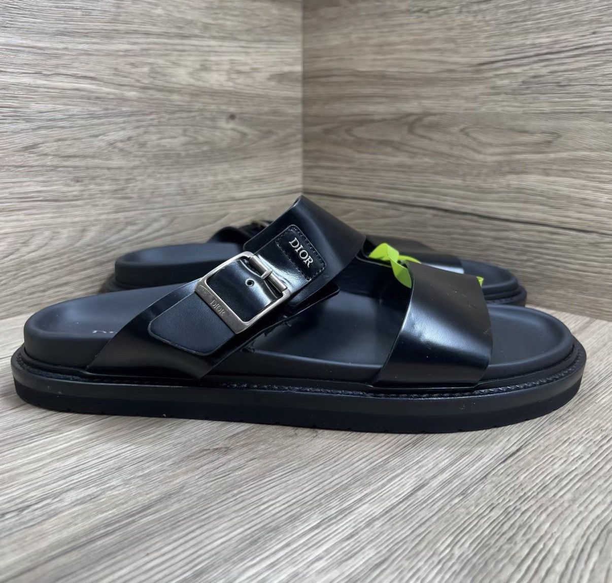 Dior Dior Aqua Black and Silver Metal Logo Slippers J41 Size US 11 / EU 44 - 3 Thumbnail
