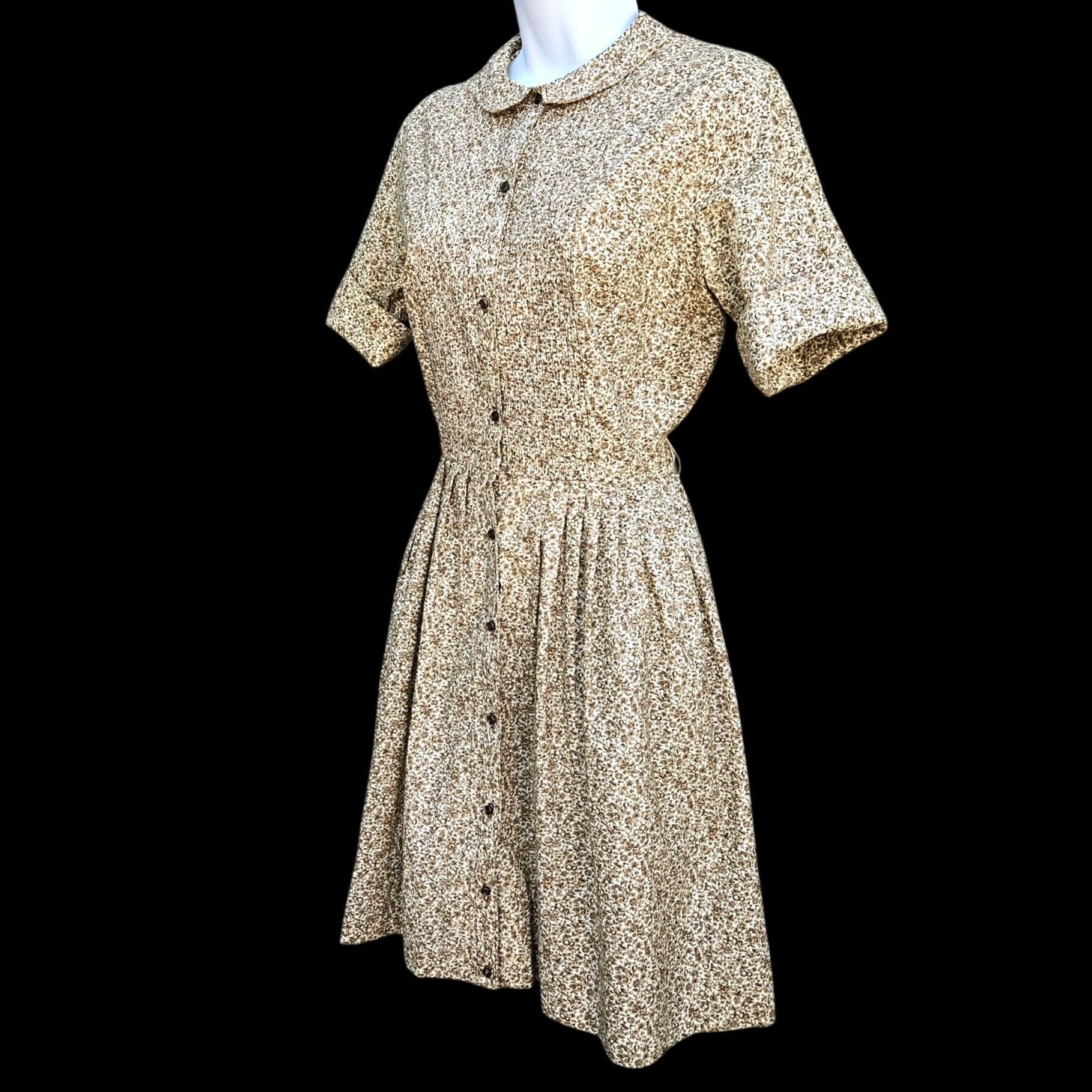 Vintage Vintage 1950s Carol Brent Cotton Shirt Dress XS Tiny Waist H Size XS / US 0-2 / IT 36-38 - 4 Thumbnail