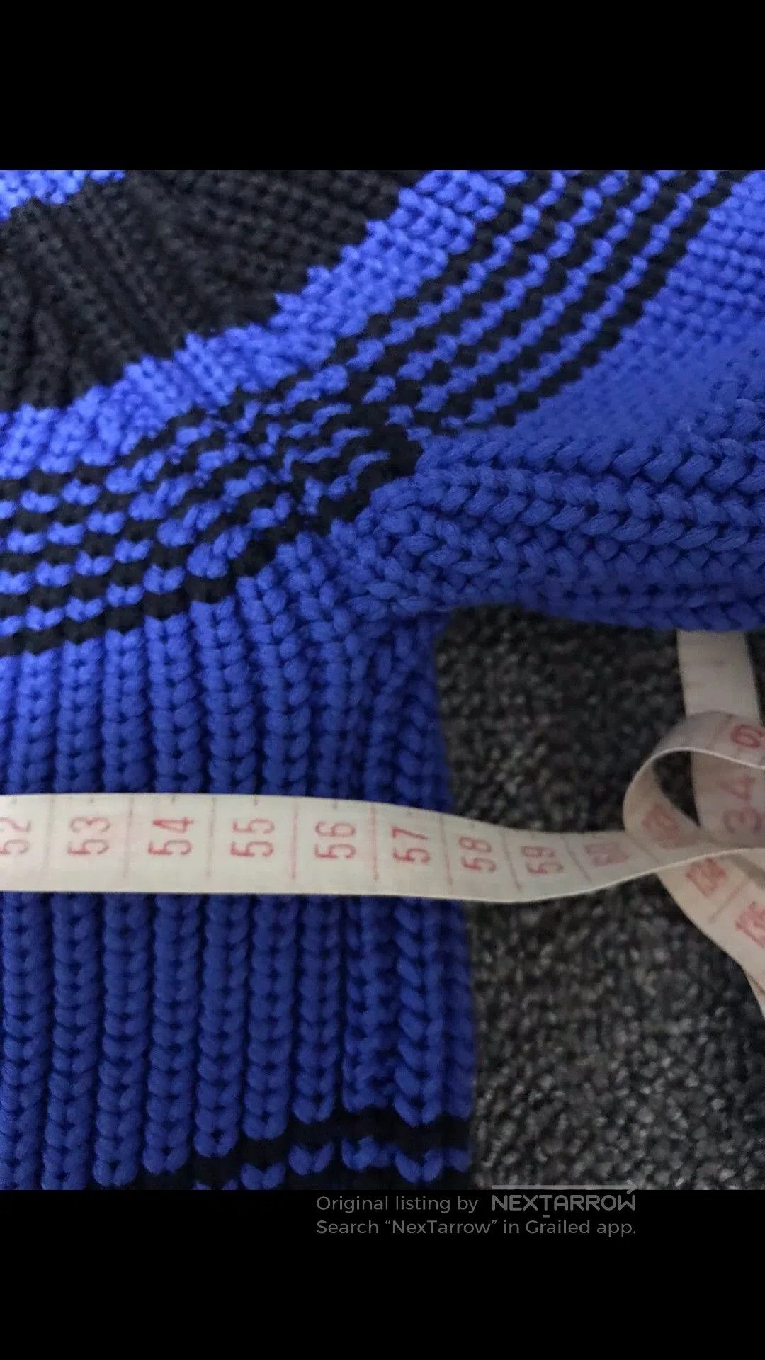 Loewe Loewe Blue Black Striped Sweater XL. Size US XL / EU 56 / 4 - 4 Thumbnail