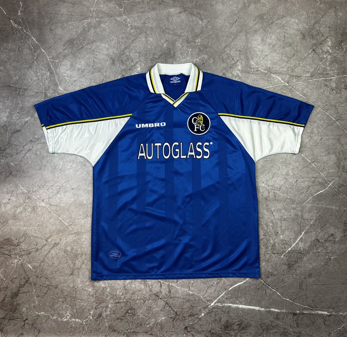 Chelsea Soccer × Umbro × Vintage Umbro Chelsea FC #Poyet Football Shirt Jersey season 1997 Size US XXL / EU 58 / 5 - 1 Thumbnail