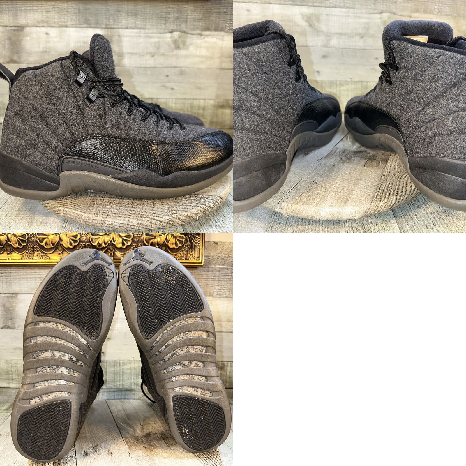 Jordan Brand Size 12 Air Jordan 12 Retro Wool Sneaker Mens Gray Size US 12 / EU 45 - 8 Thumbnail