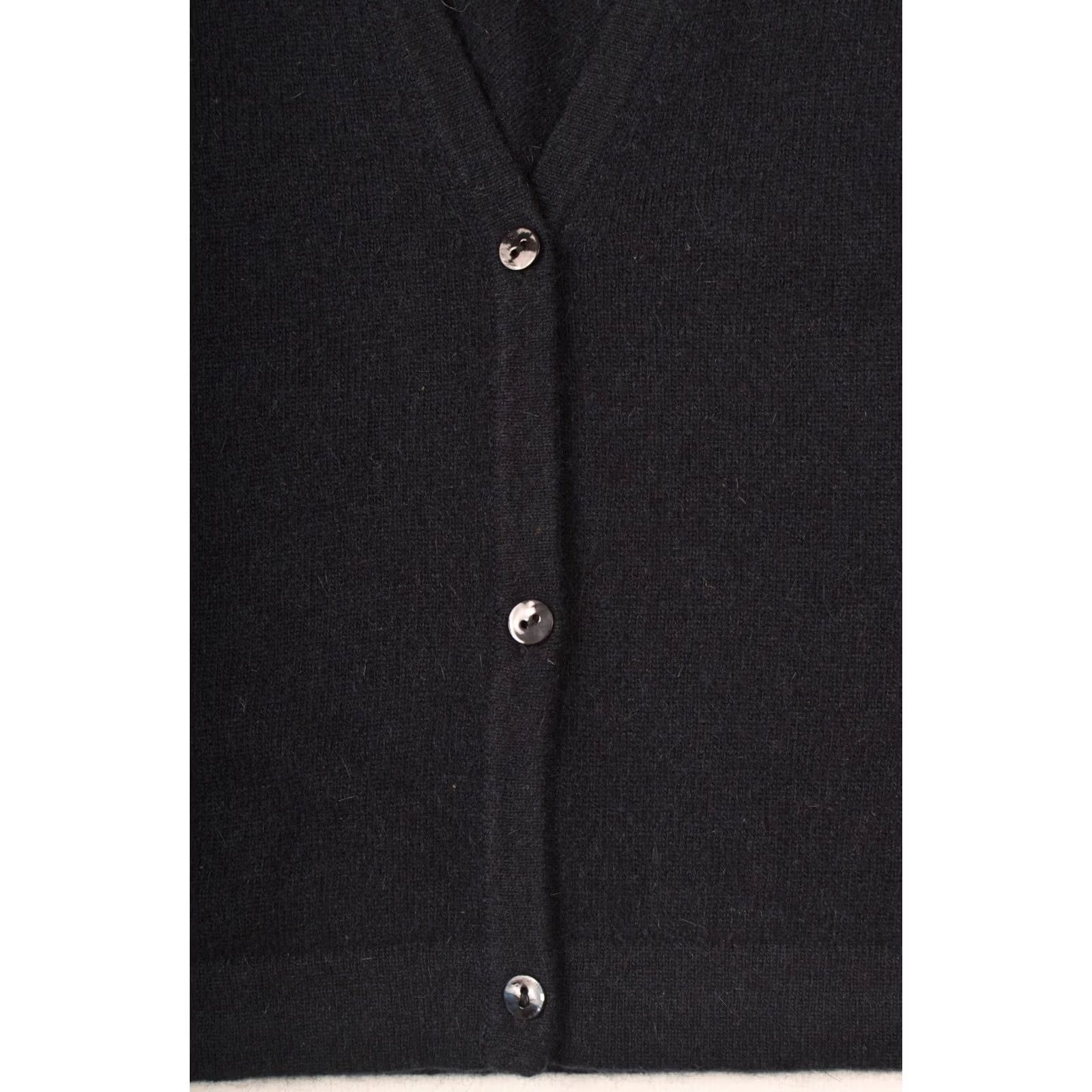 Vintage Purdey Cardigan Sweater W's Dark Navy Size S, Lambswool Angora Blend, 70% Lambswool 20% Angora 10% Polyamide, CP1966B, Blue, Women's Cardigan, Size S Size S / US 4 / IT 40 - 2 Thumbnail