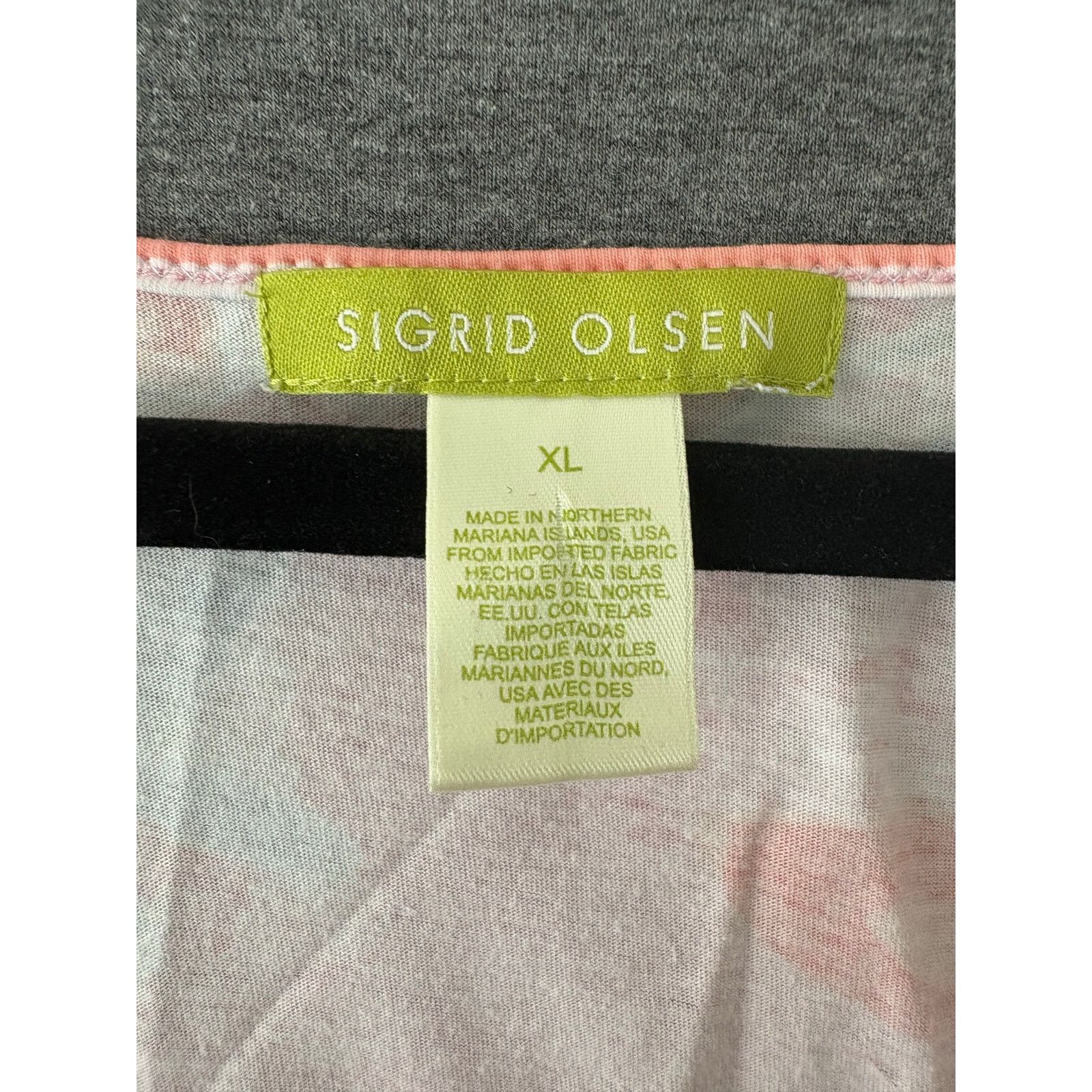 Other Sigrid Olsen | Women's Pastel Floral Short Sleeve Top | XL Size XL / US 12-14 / IT 48-50 - 3 Thumbnail