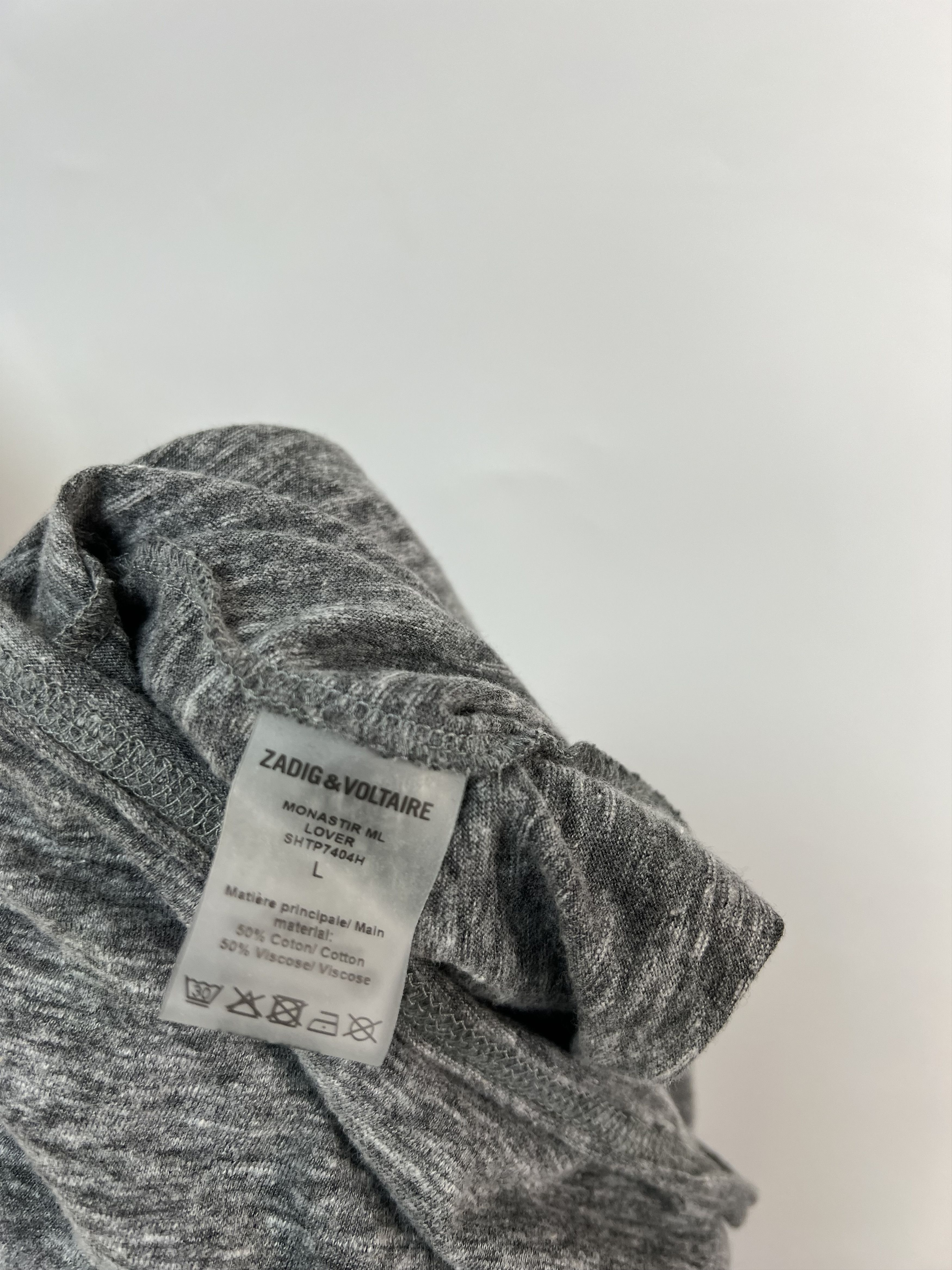 Zadig & Voltaire Zadig Voltaire Men s Gray Sweater Size L Big Logo Size US L / EU 52-54 / 3 - 15 Thumbnail