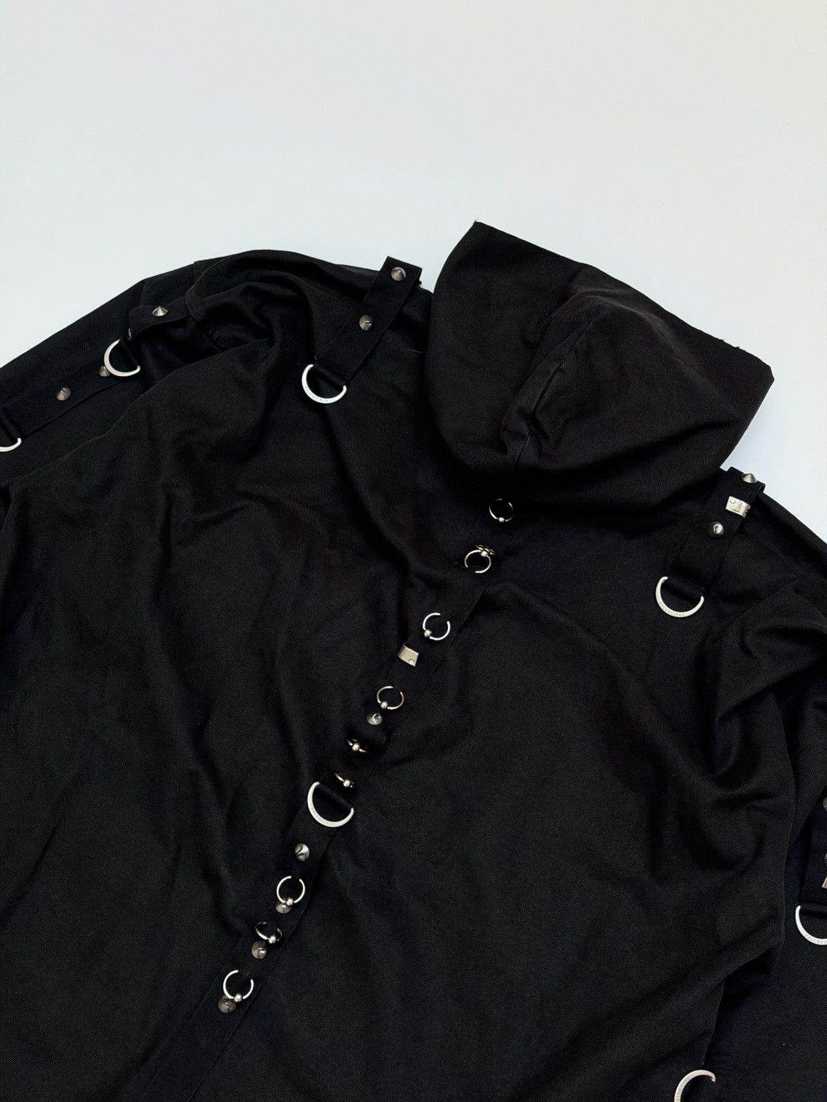 Balenciaga Balenciaga Hooded Studded Zip Up Jacket Black Size US XS / EU 42 / 0 - 7 Thumbnail