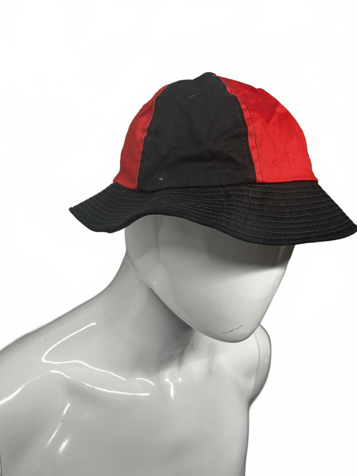 Designer Stylish Red and Black Bucket Hat Size ONE SIZE - 3 Thumbnail