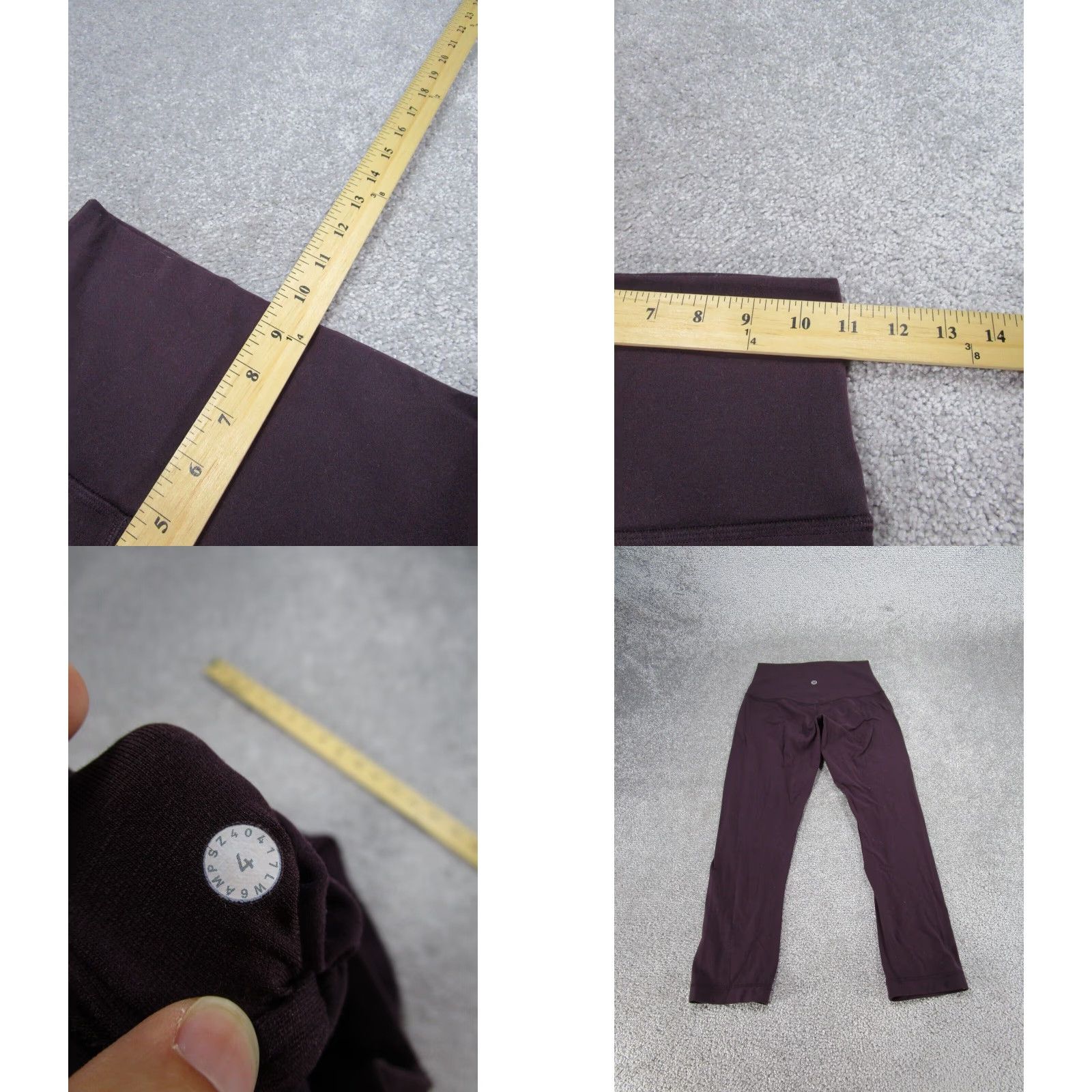 Lululemon Lululemon Womens 4 Align Crop Black Cherry Extra Large XL Leggings Size 27" / US 4 / IT 40 - 8 Thumbnail