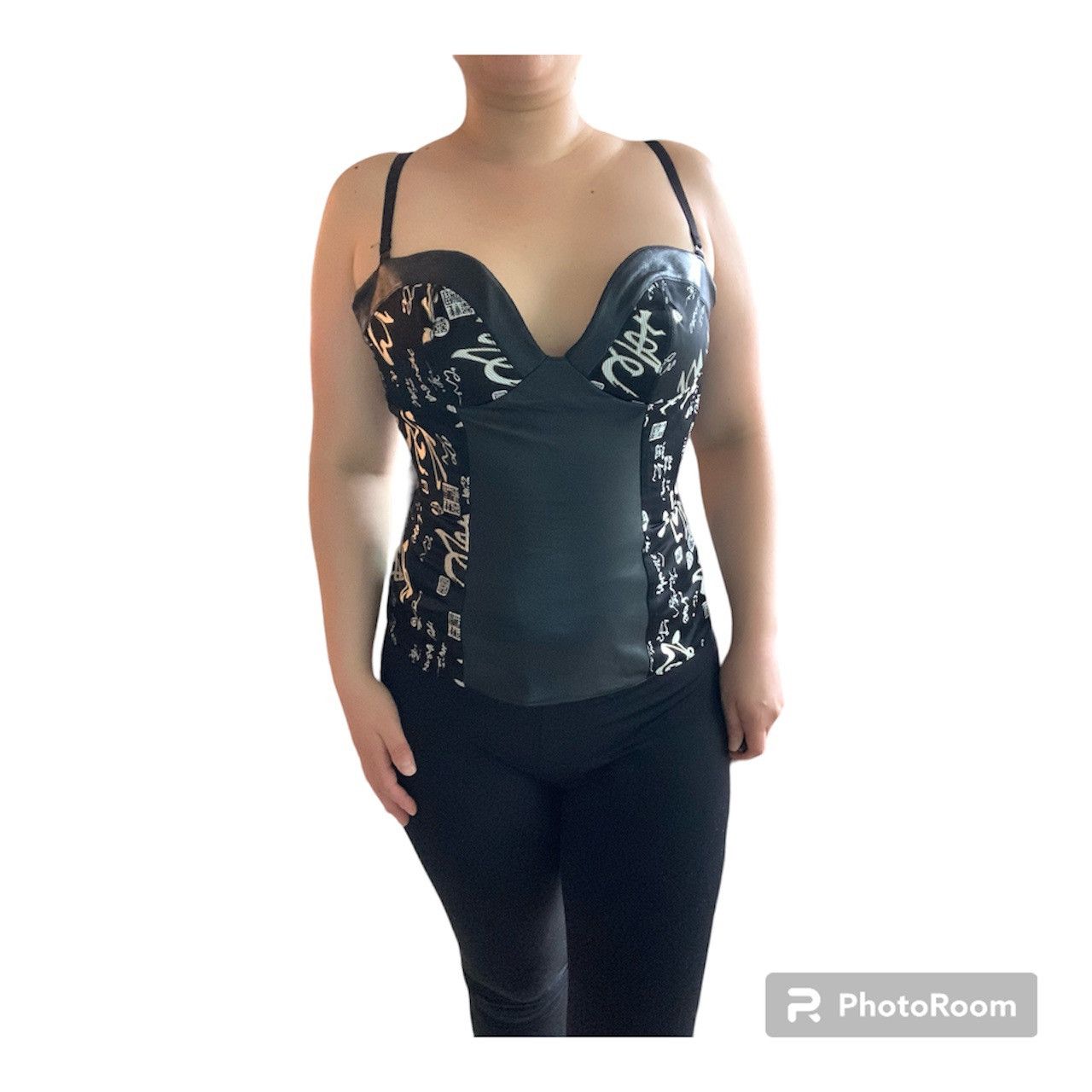 Handmade Hand Made Custom Corset with Chinese Symbols & Lettering Size M / US 6-8 / IT 42-44 - 2 Thumbnail