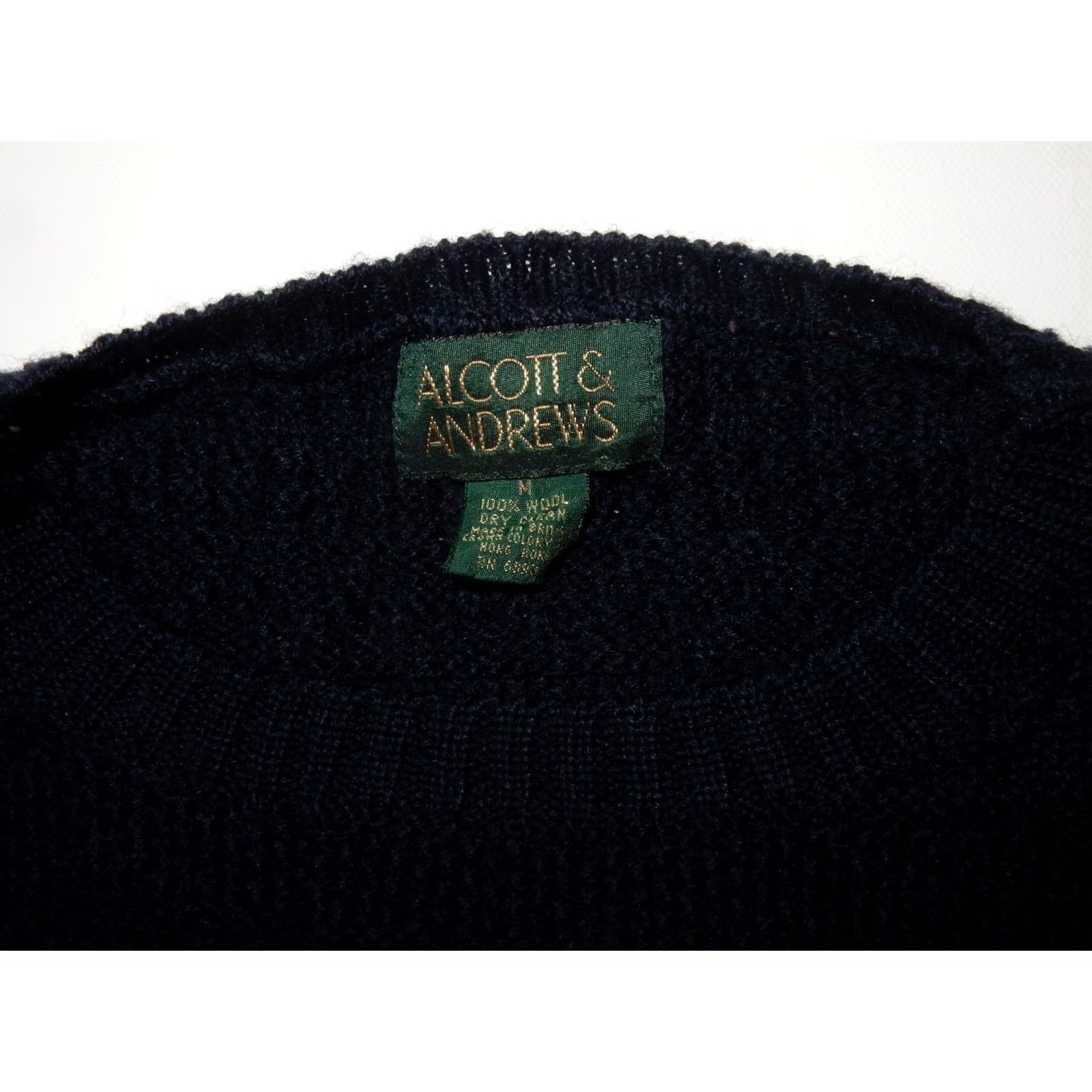 Lands' End Alcott & Andrews Men's Wool Sweater XL Pullover Blue Lands' End Shirt? Size US M / EU 48-50 / 2 - 3 Thumbnail