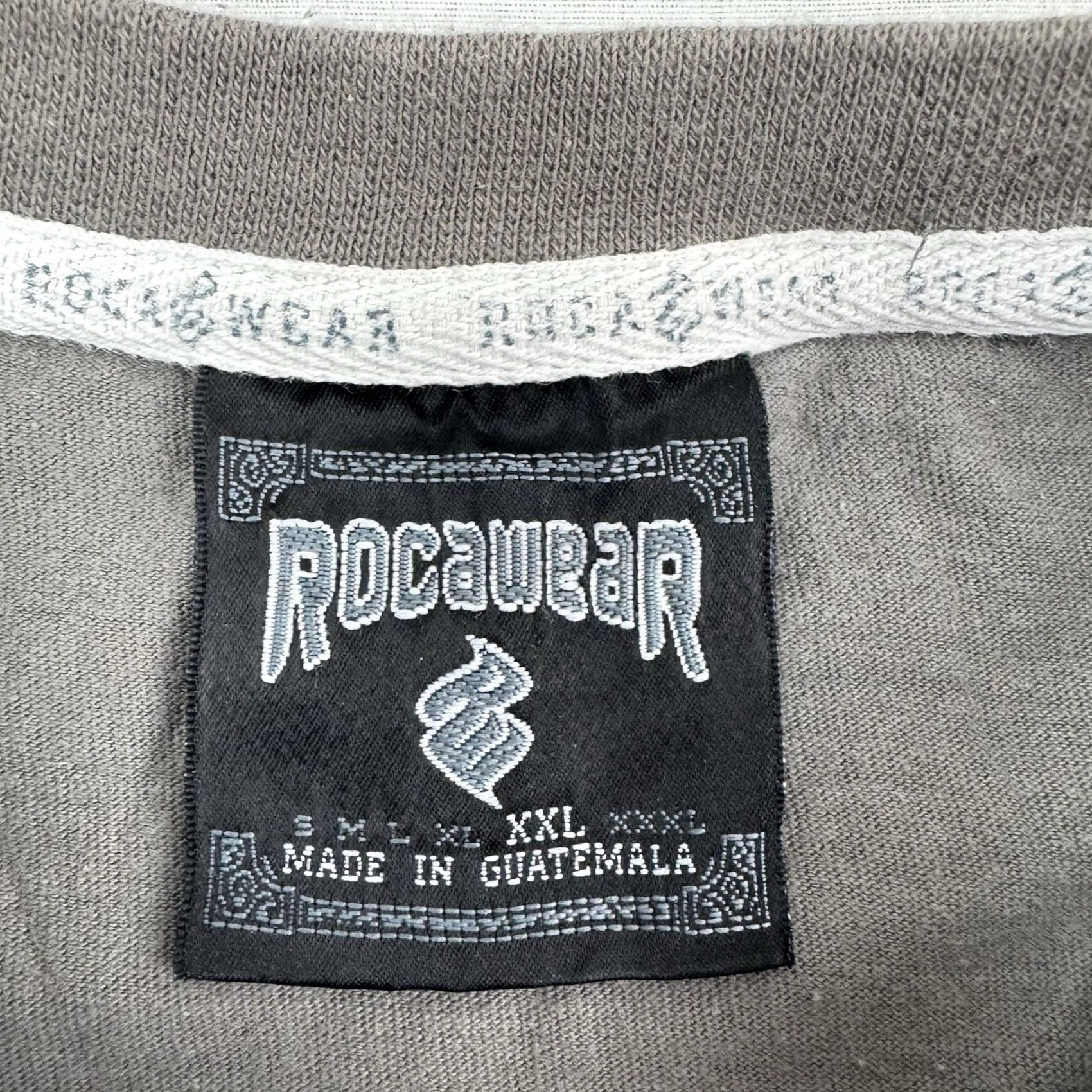 Rocawear VINTAGE Rocawear T Shirt Adult 2XL Gray Cotton Short Sleeve Crew Neck 90s Y2K Hip Hop Punk United States Of Rocawear Mens Size US XXL / EU 58 / 5 - 5 Thumbnail