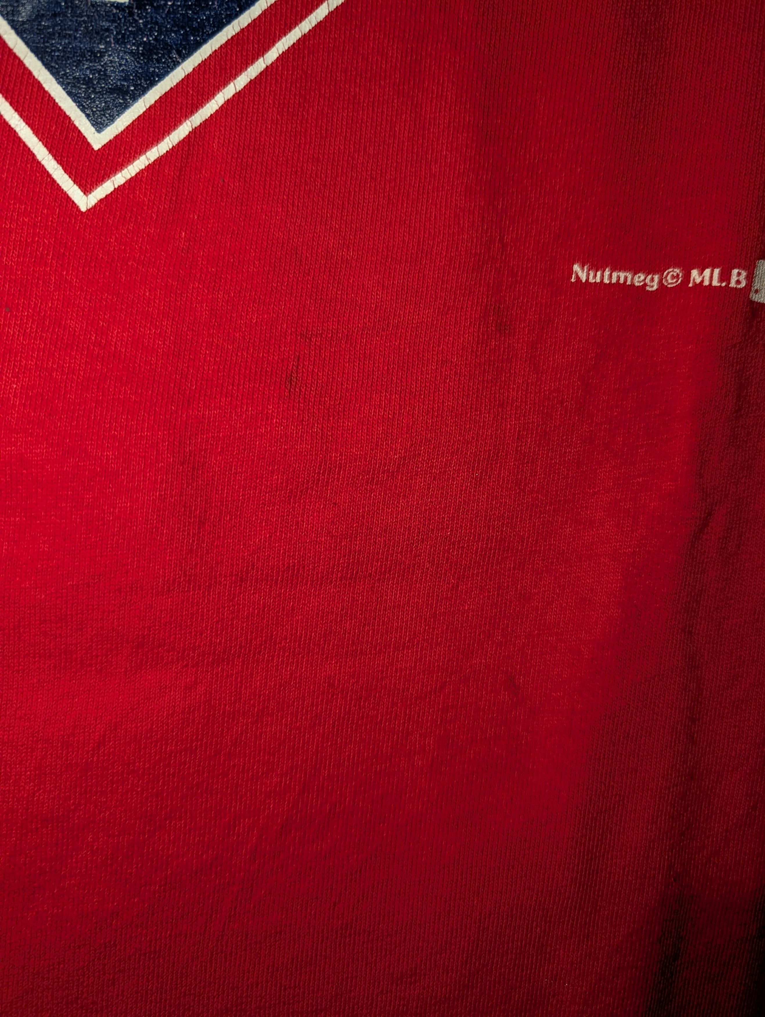 Nutmeg Vintage 90s Phillies MLB Baseball Nutmeg Red X-Large T-Shirt Size US XL / EU 56 / 4 - 7 Thumbnail