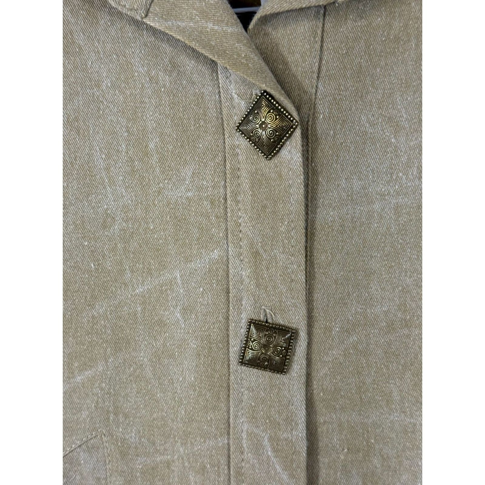 Vintage VINTAGE Longhorn Niver Western Wear Shirt Womens Small Beige Metal Buttons Long Sleeve Cowgirl Size S / US 4 / IT 40 - 5 Thumbnail