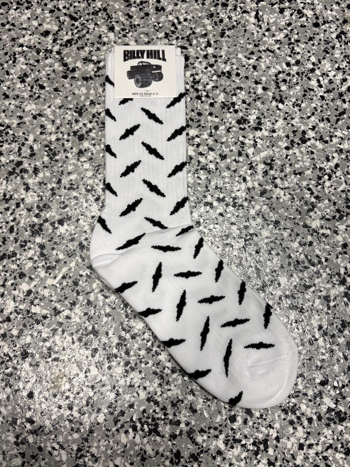 Billy Hill 2024 Billy Hill White/Black Diamond Plated 5 Socks Bundle Size ONE SIZE - 3 Thumbnail