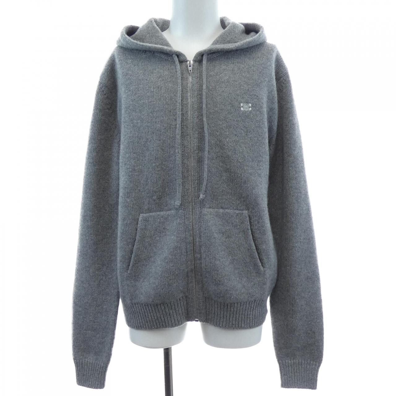 Celine Celine CELINE Triomphe Cashmere Blend Hoodie Textile Sweatshirts & Hoodies 2AD5O048T DUTY FREE for USA Size ONE SIZE - 1 Thumbnail