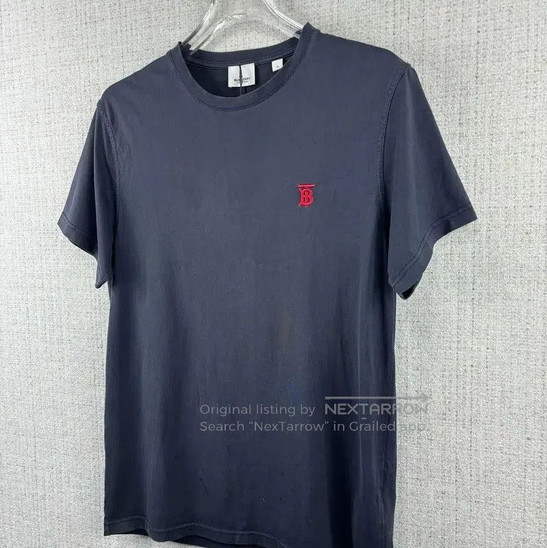 Burberry Burberry Summer Navy Cotton Embroidered T-Shirt. Size US M / EU 48-50 / 2 - 2 Thumbnail