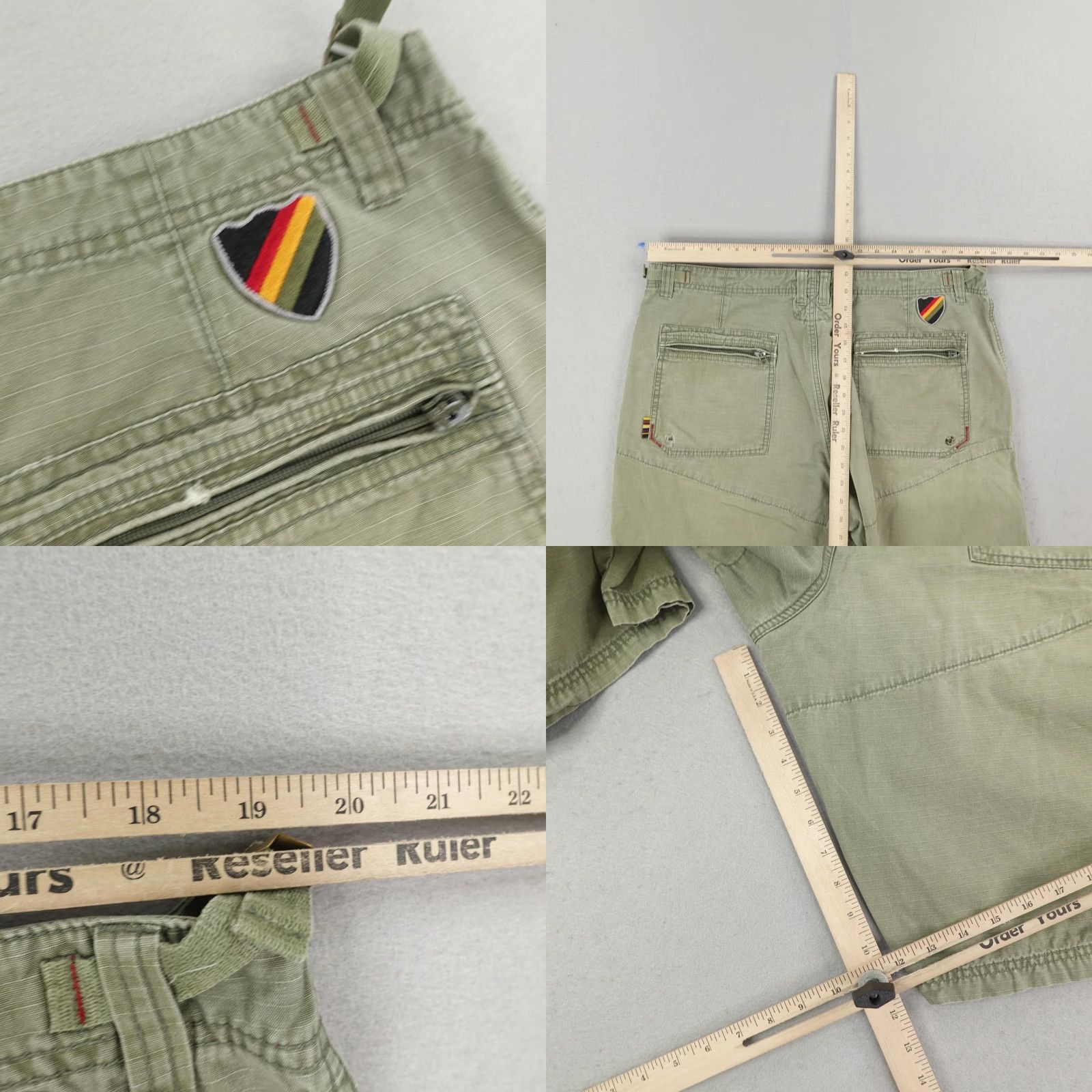 Billabong VINTAGE Billabong Cargo Shorts Men 38 Green Ripstop Casual Skate Baggy Y2K Size US 38 / EU 54 - 8 Thumbnail