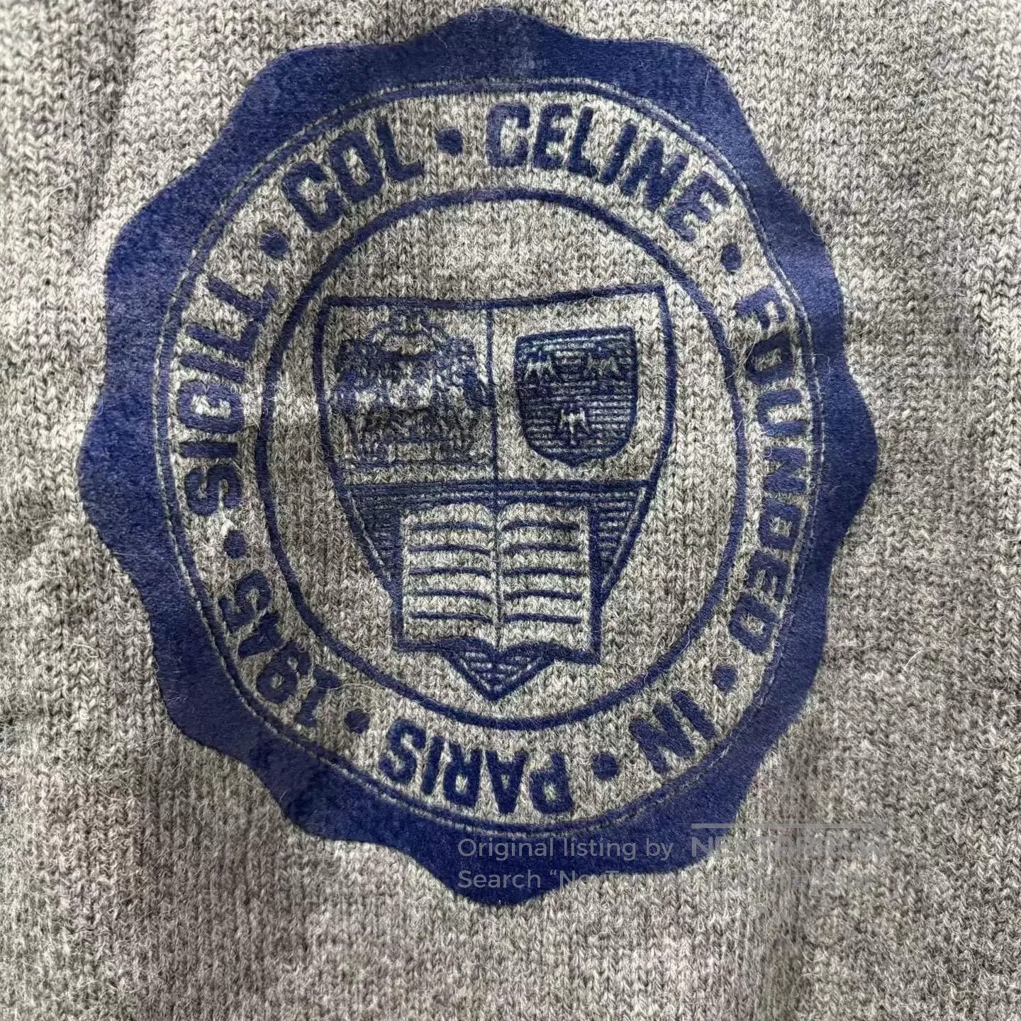 Celine CELINE Grey Logo Knit Sweater| Size US S / EU 44-46 / 1 - 3 Thumbnail