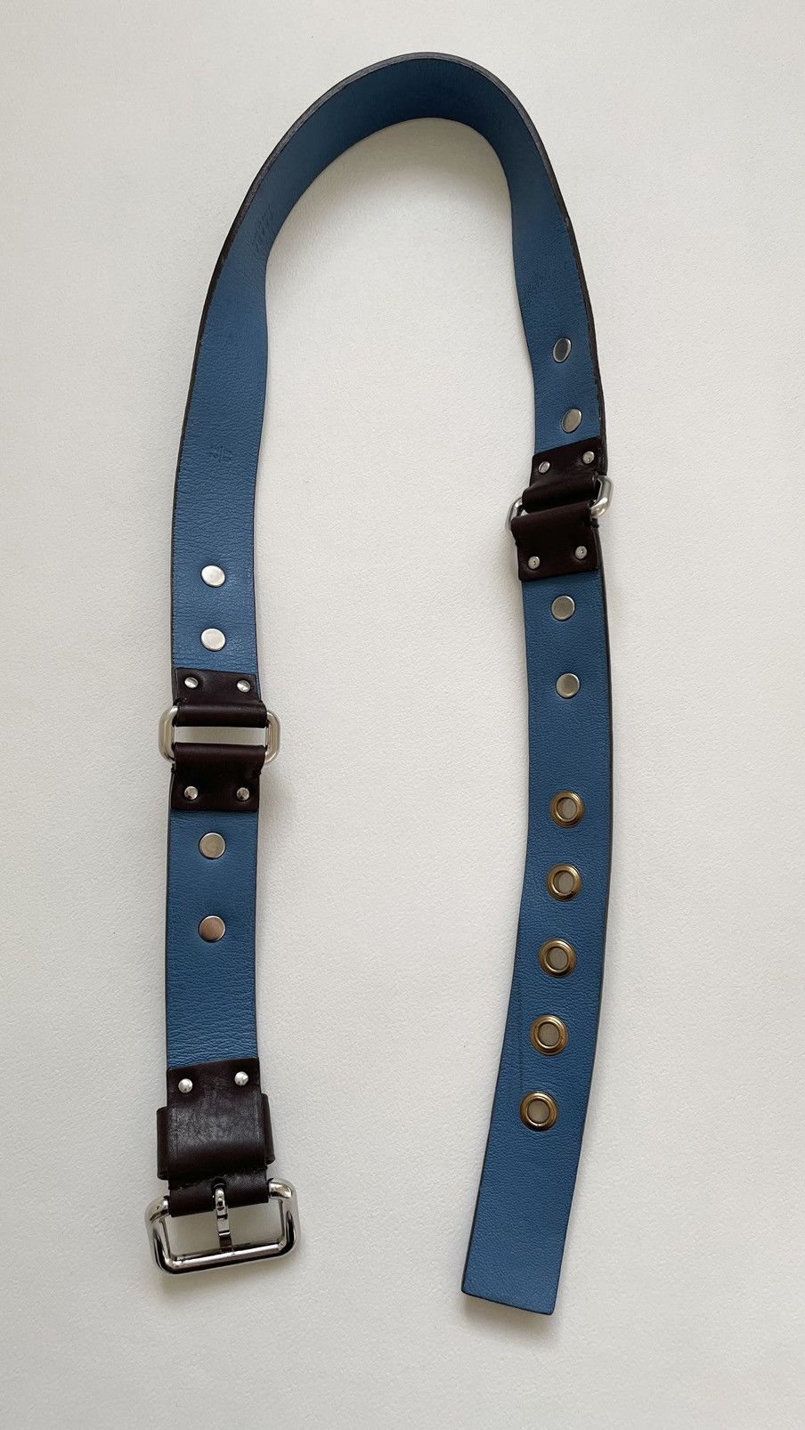Prada Pyramid Stud Leather Bondage Belt Size 32 - 14 Thumbnail