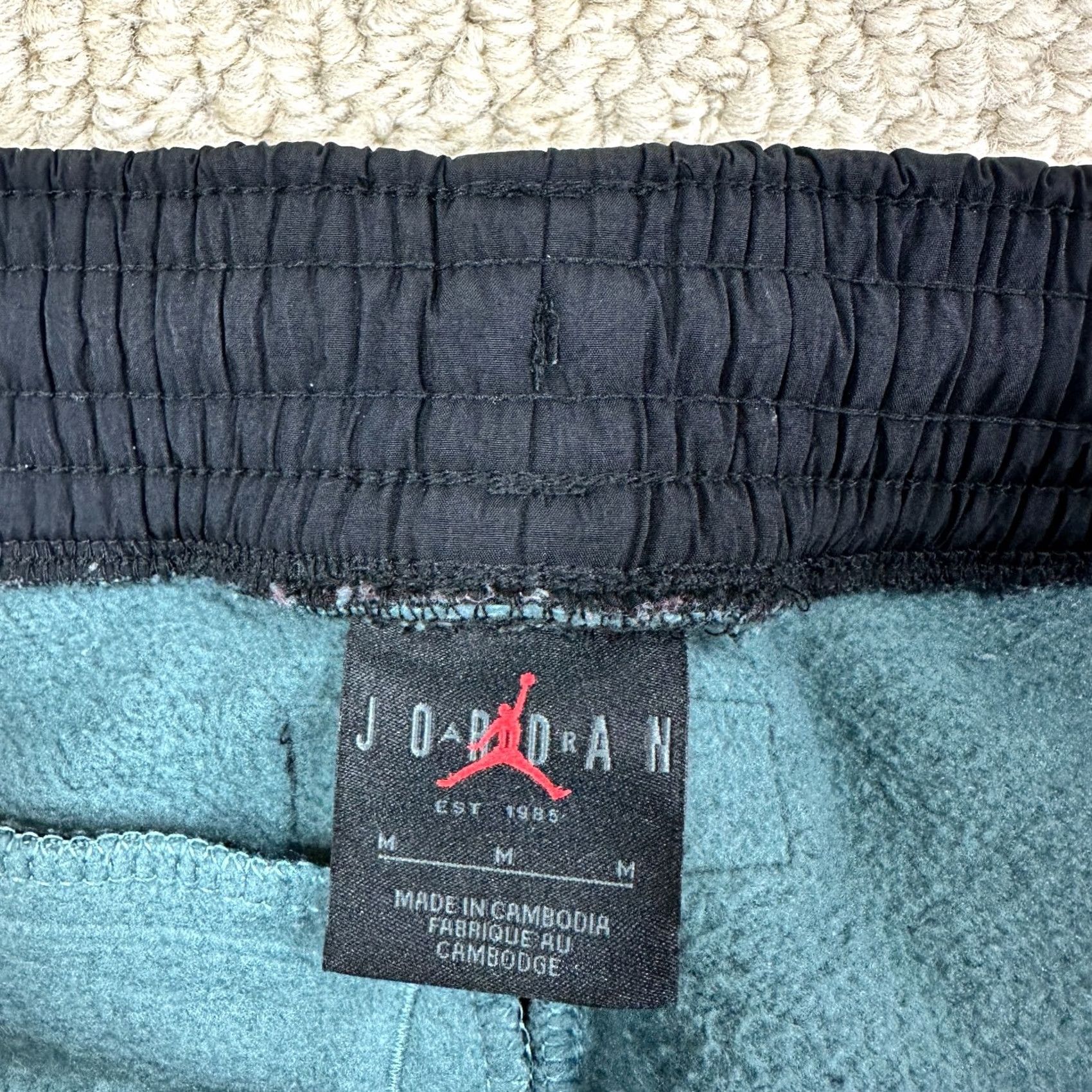 Jordan Brand Nike Air Jordan 23 Engineered Fleece Jogger Mens M Black/Green Sweatpants - Classic - Athletic Wear - Slim Fit - M Size US 31 - 4 Thumbnail