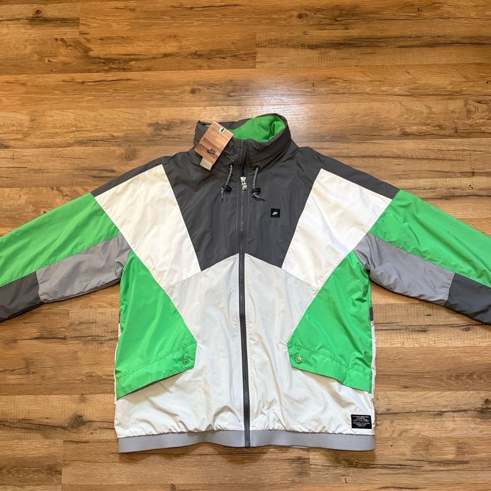 Nike 2008 Nike Packable Zip Up Windbreaker Hoodie Sweatshirt Size US L / EU 52-54 / 3 - 4 Thumbnail
