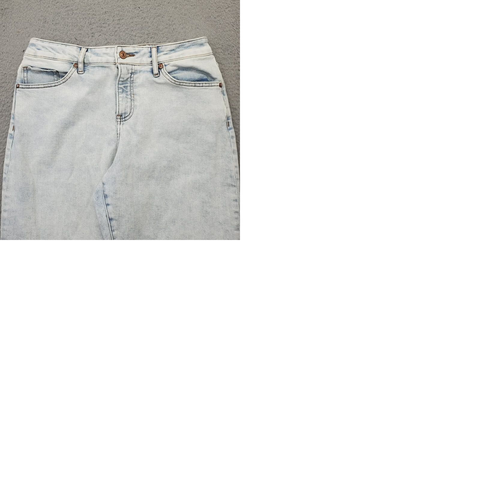 Express Express Womens 8 Jeans Boyfriend Mid Rise Light Wash Straight Leg Denim Leather? Size 30" / US 8 / IT 44 - 9 Thumbnail