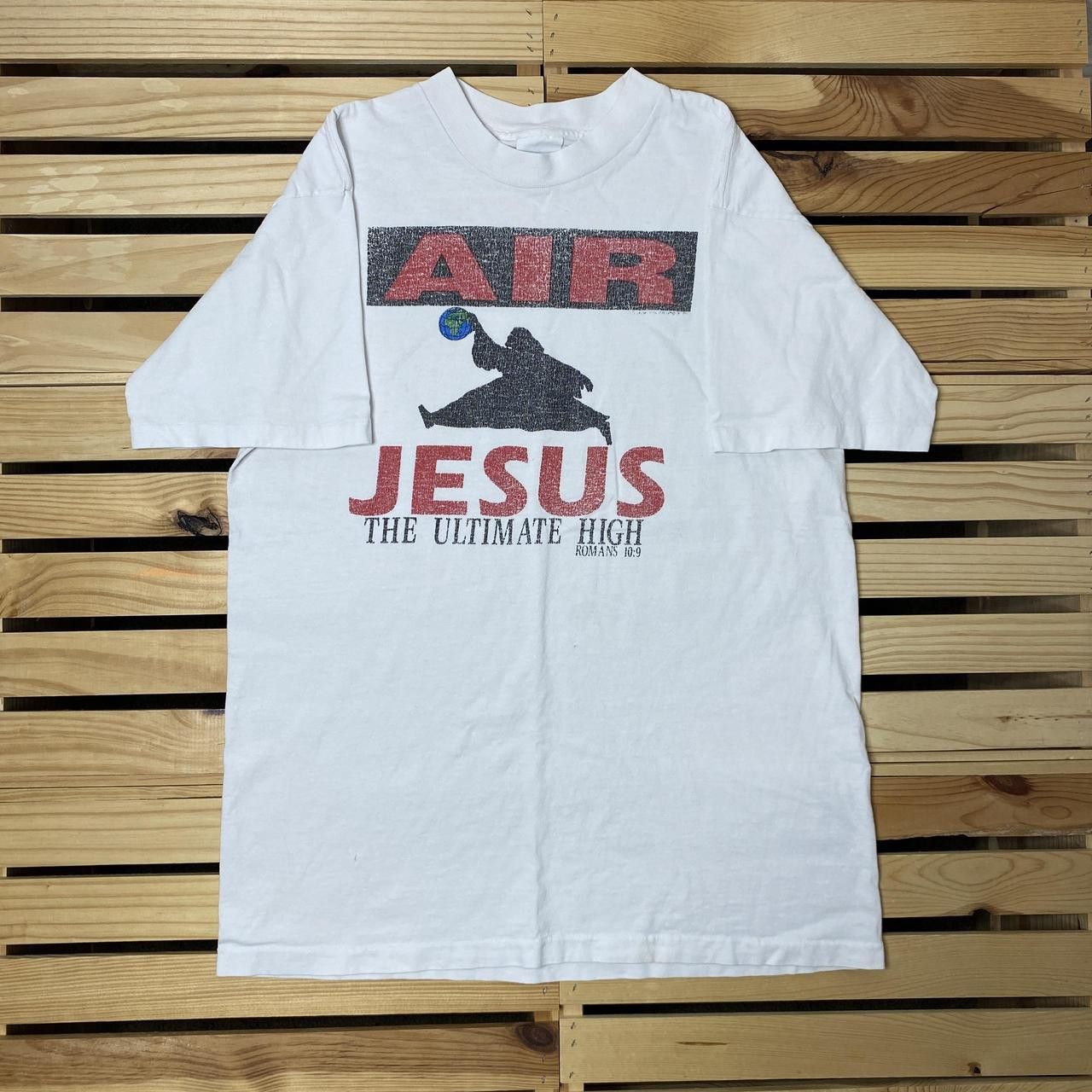 Other Vintage Air Jesus White Parody Jesus Tee Size Medium Size US M / EU 48-50 / 2 - 1 Thumbnail